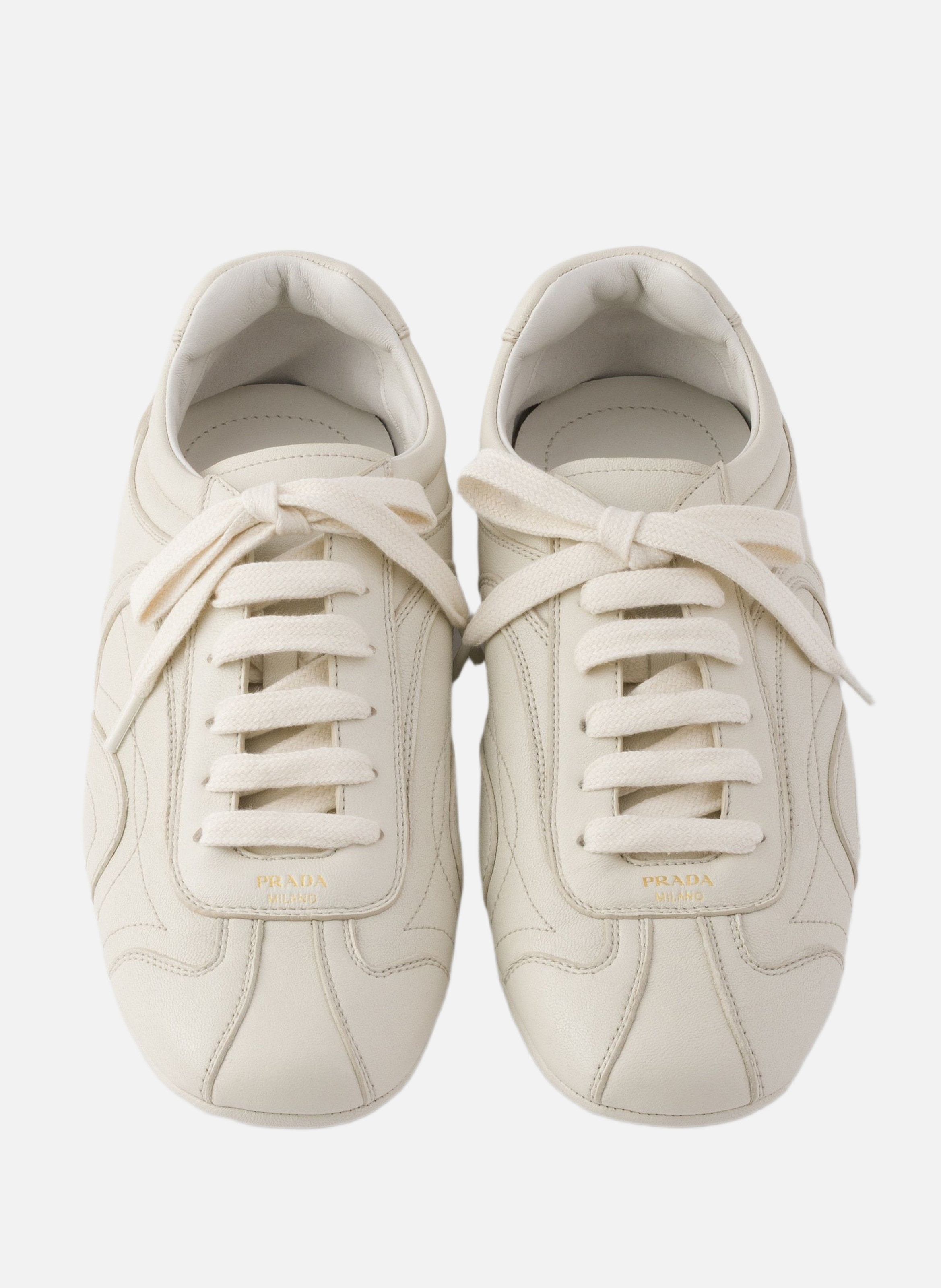 Baskets en cuir nappa montecarlo re-edition 2005 PRADA Beige