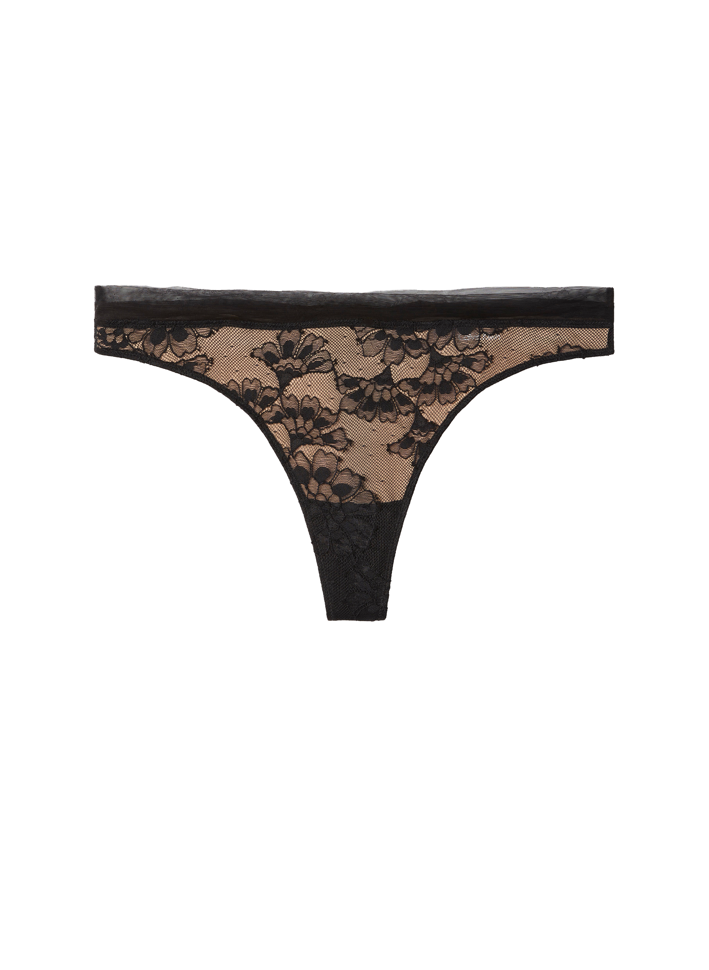 Thong with lace detail CALVIN KLEIN Black