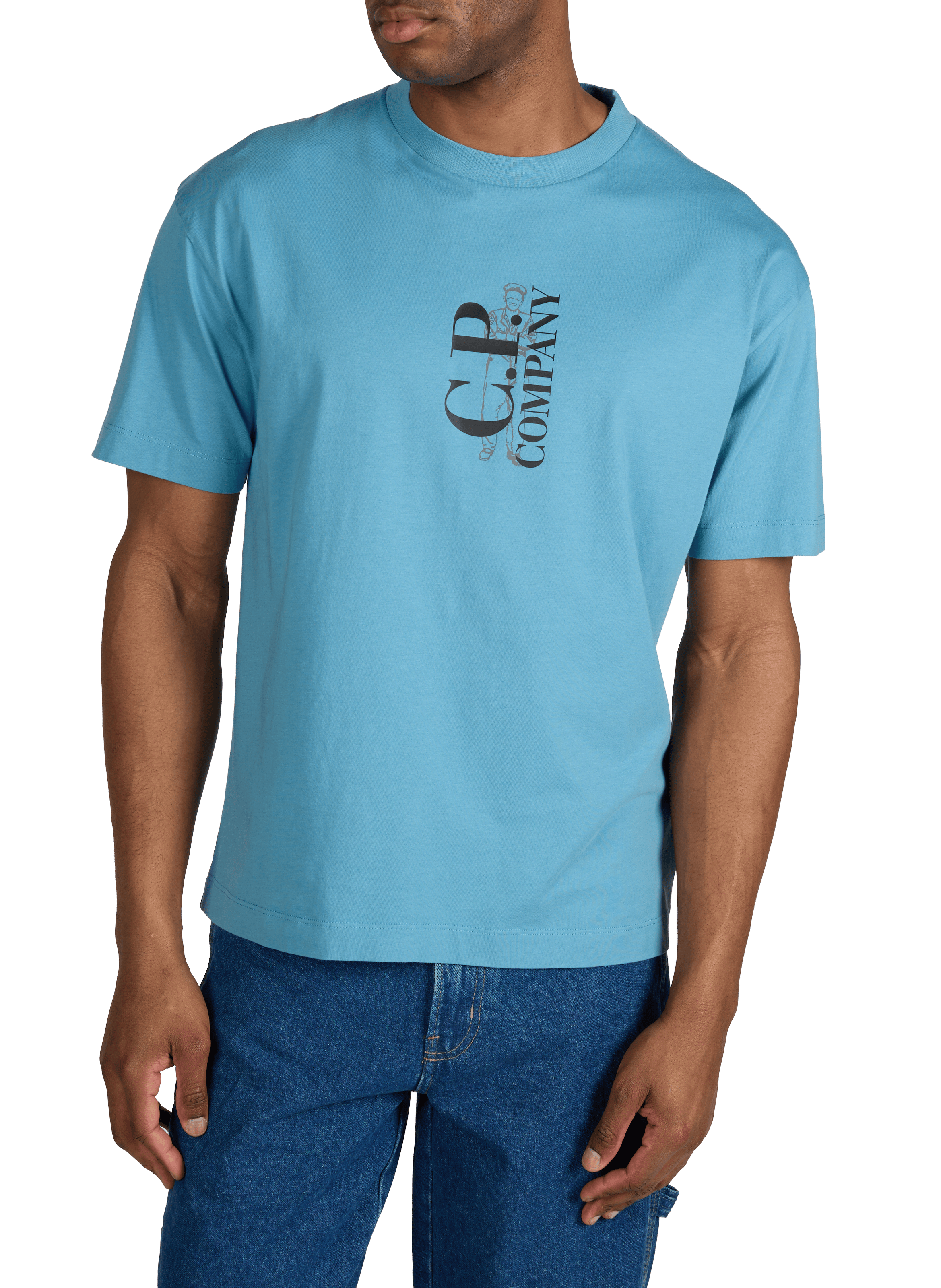 Classic Cotton T-Shirt CP COMPANY Blue