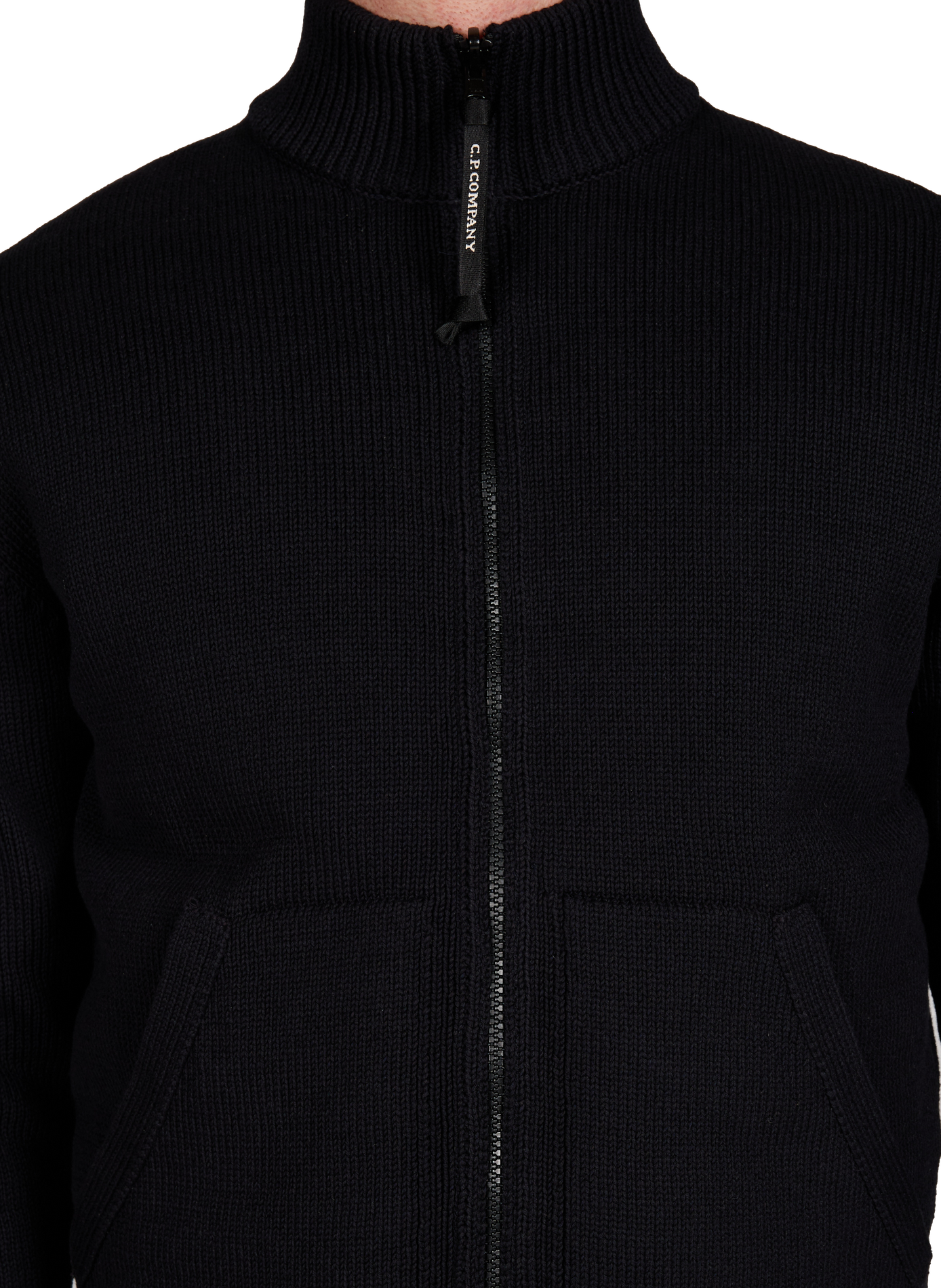 Ribbed cardigan with removable inner vest CP COMPANY Blue