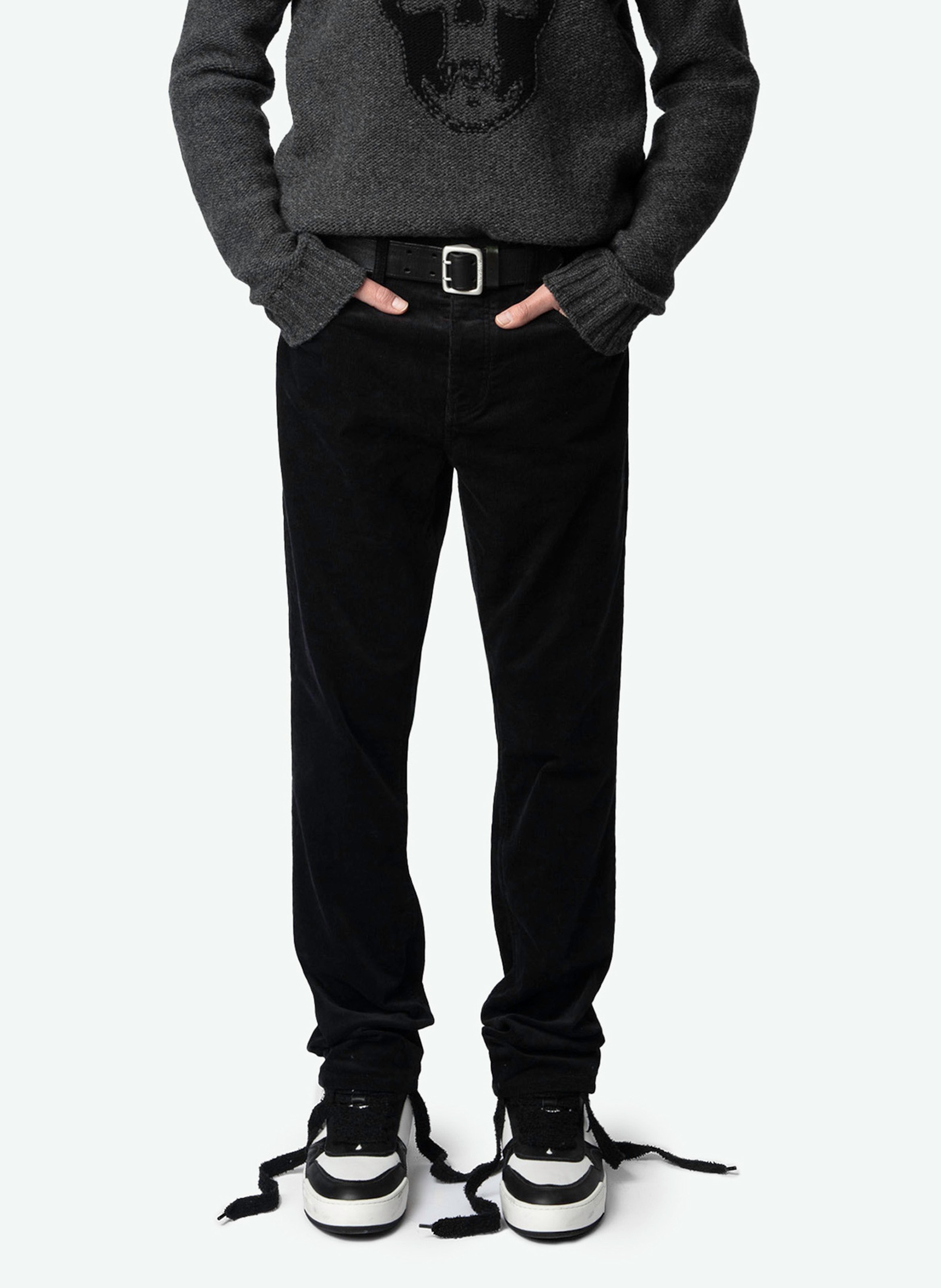 Pantalon ajustée en coton mélangé steeve ZADIG&VOLTAIRE Noir