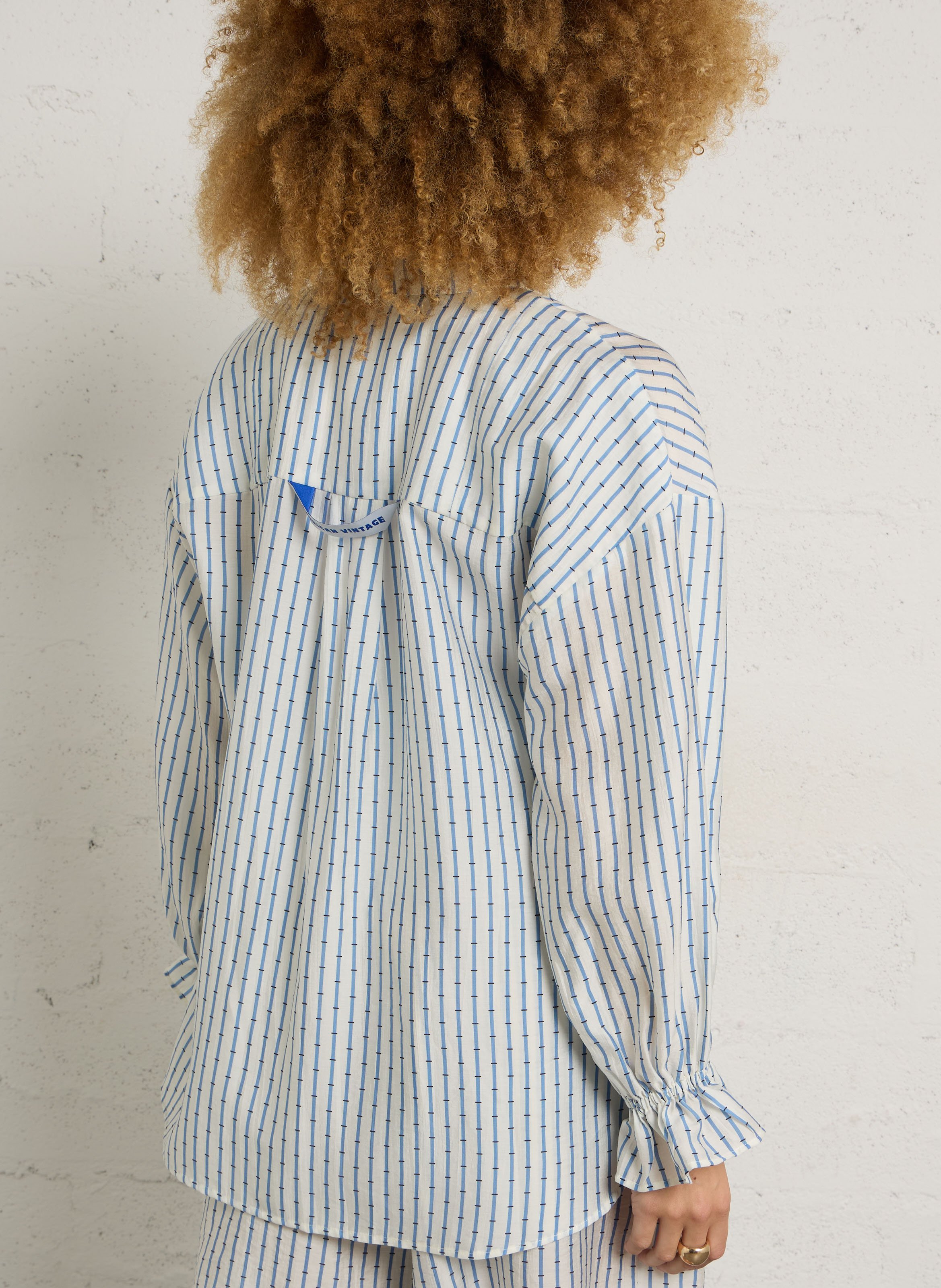 Chemise ample à rayures zivow AMERICAN VINTAGE Bleu