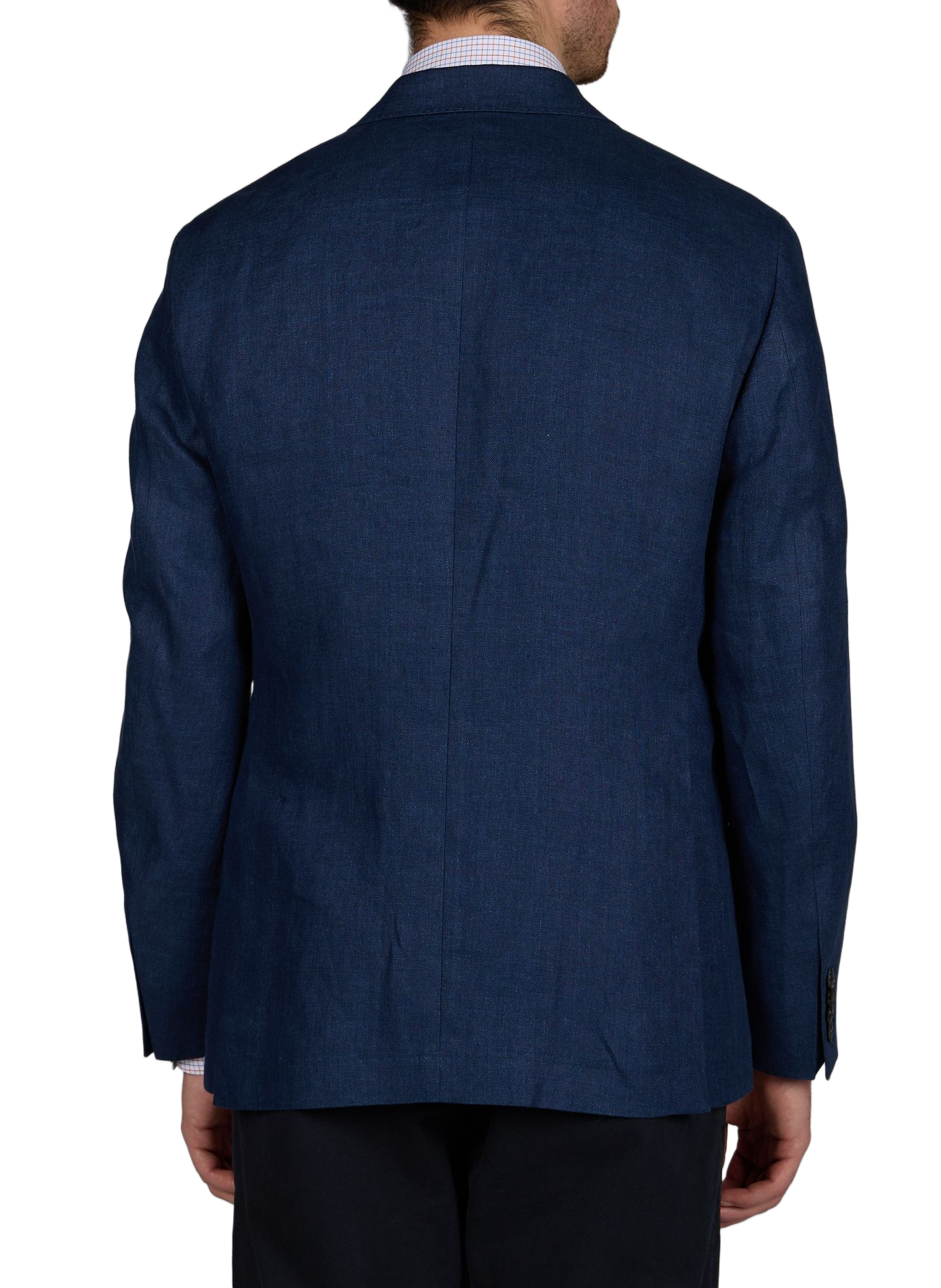 Fitted linen jacket HACKETT Blue