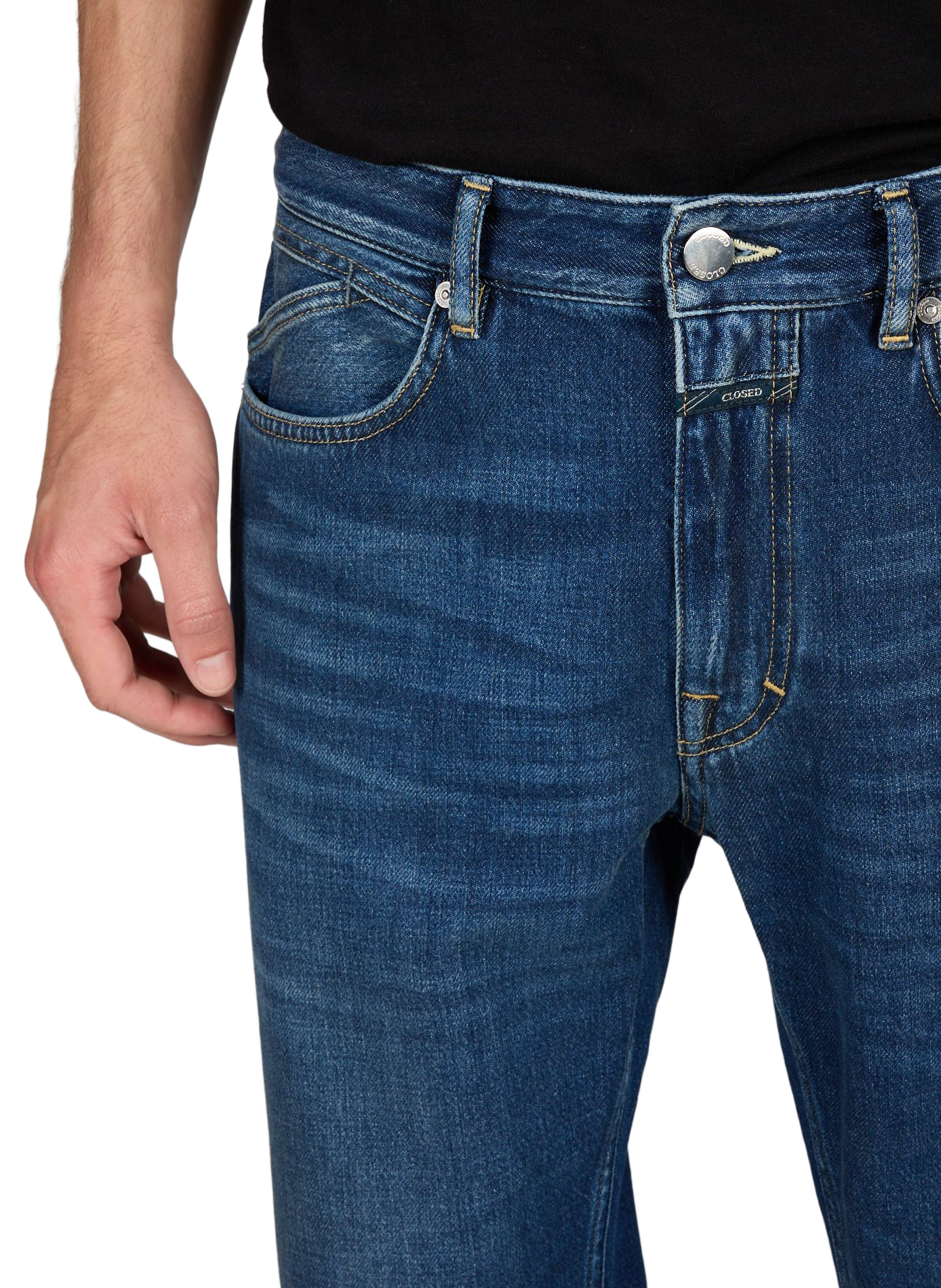 Straight-fit cotton jeans  CLOSED Blue