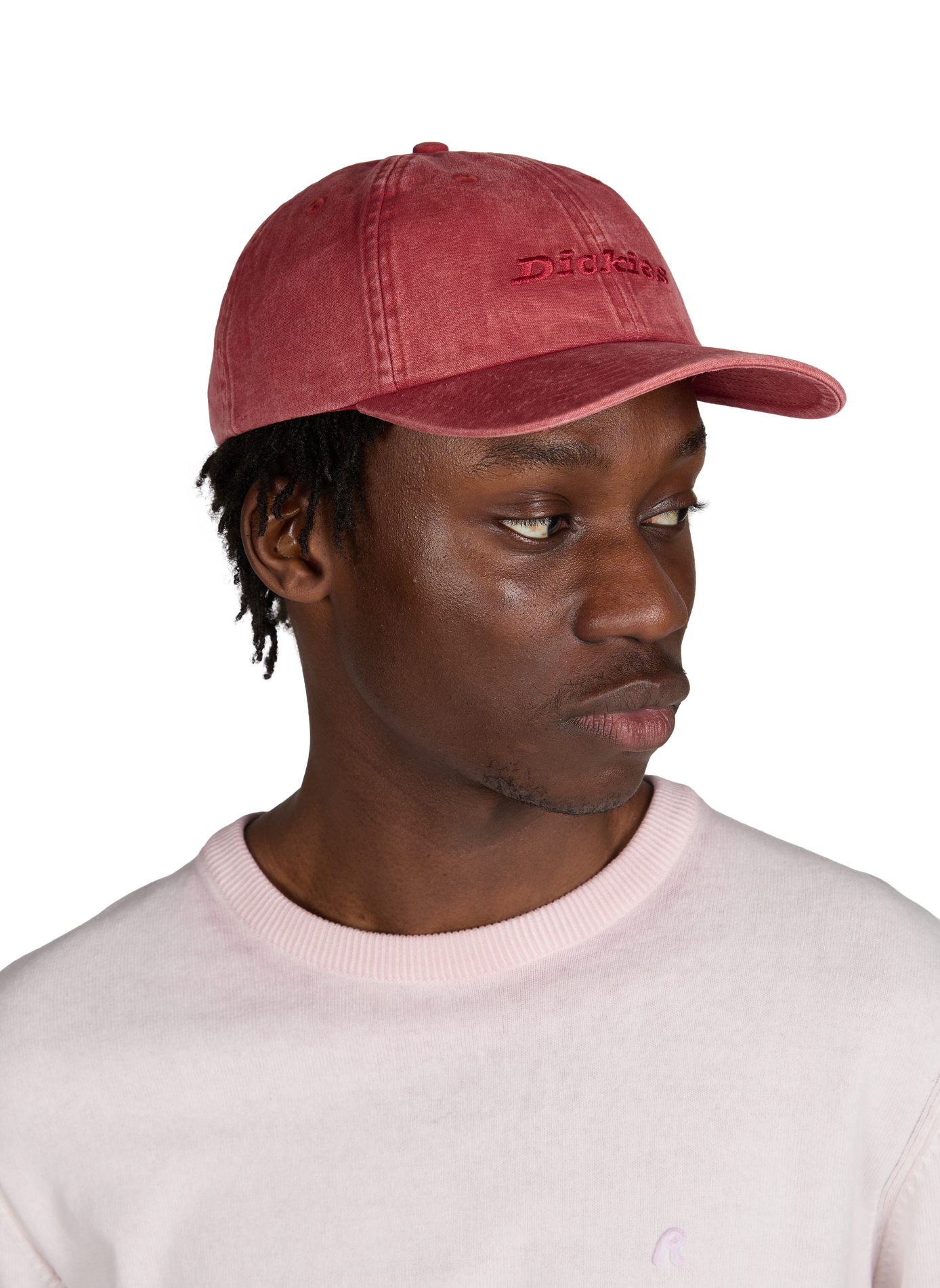 Cotton baseball cap with embroidered logo  DICKIES Red