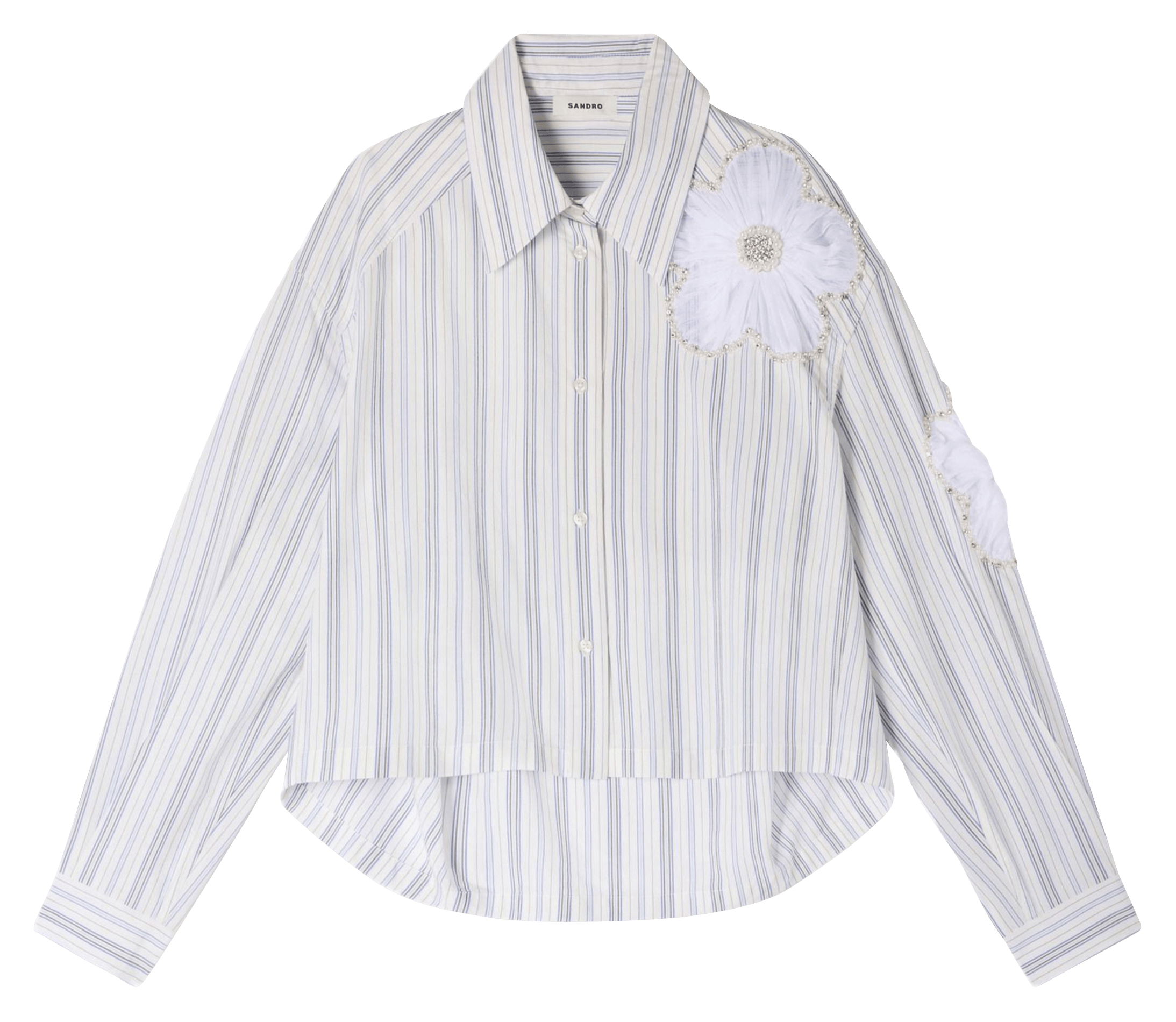 Chemise oversize col classique SANDRO Blanc