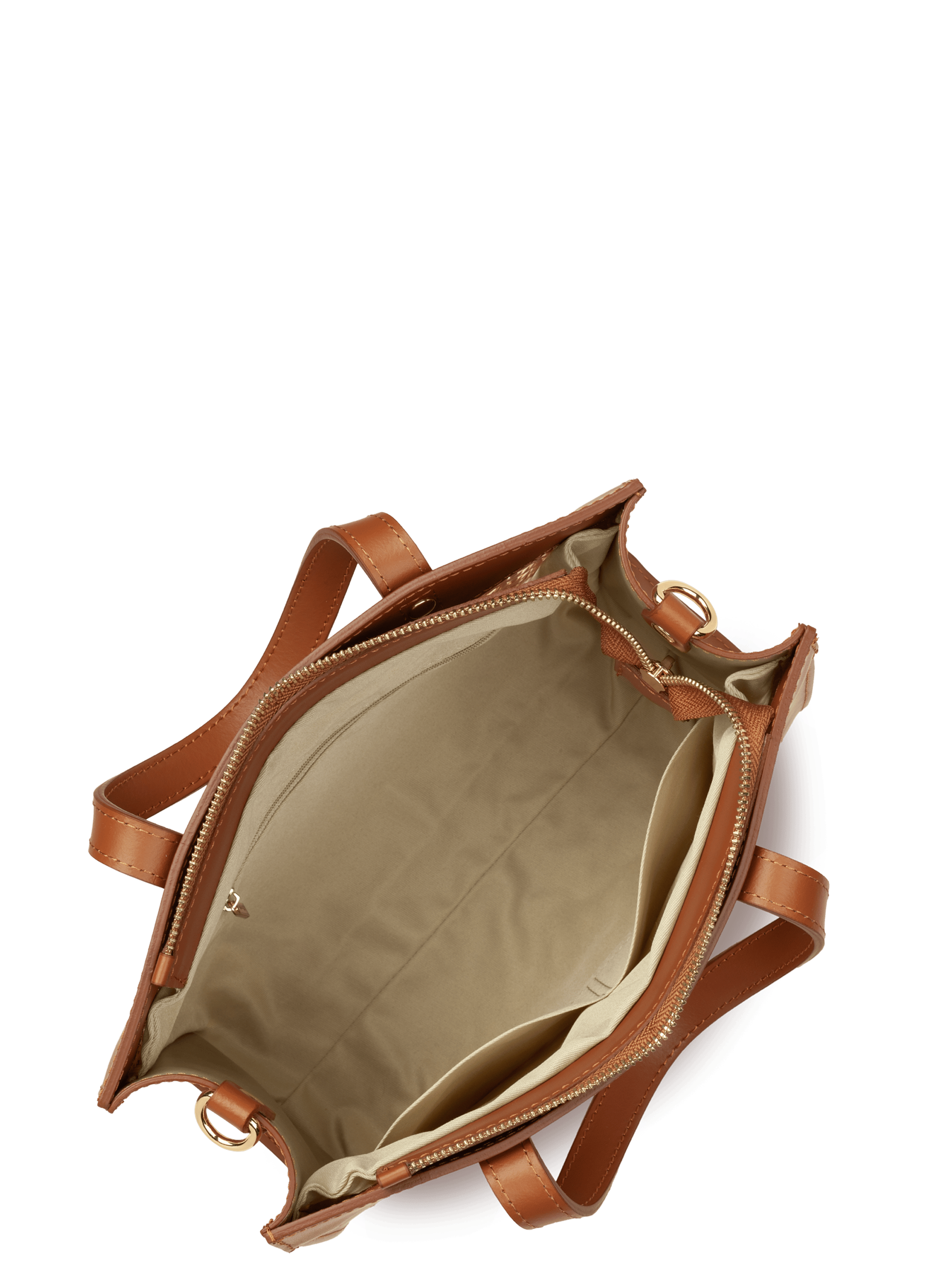 Petit sac cabas main - cannage rotin LANCASTER Marron