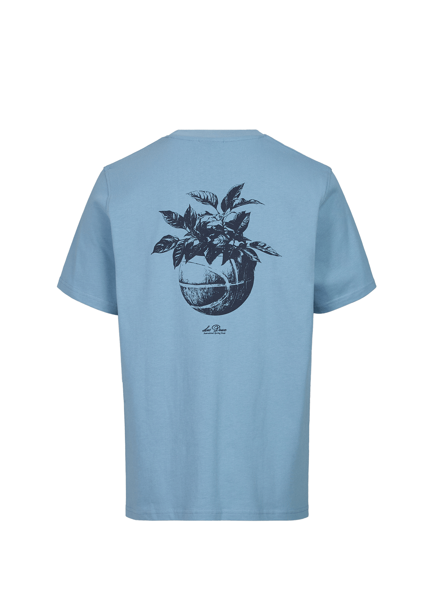 Short-sleeve cotton pullover LES DEUX Blue