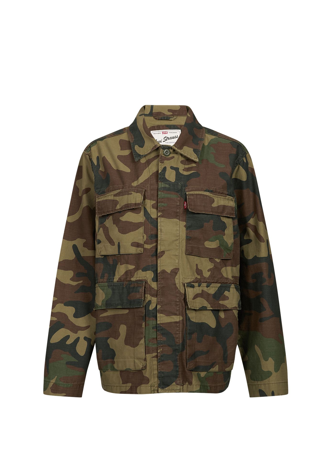 Veste à motifs militaires en coton LEVI'S Green