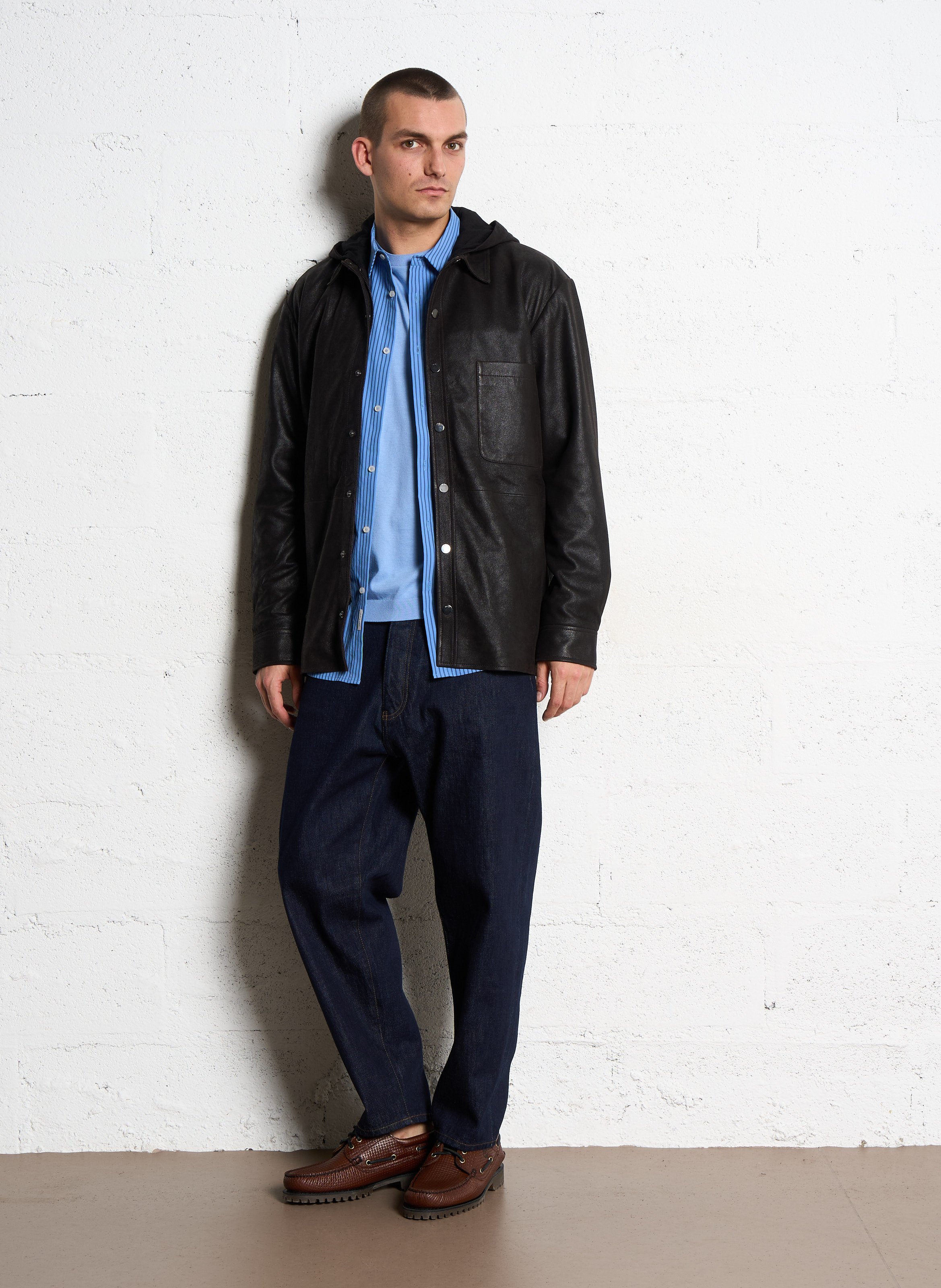 Blouson droit en coton IKKS Marron