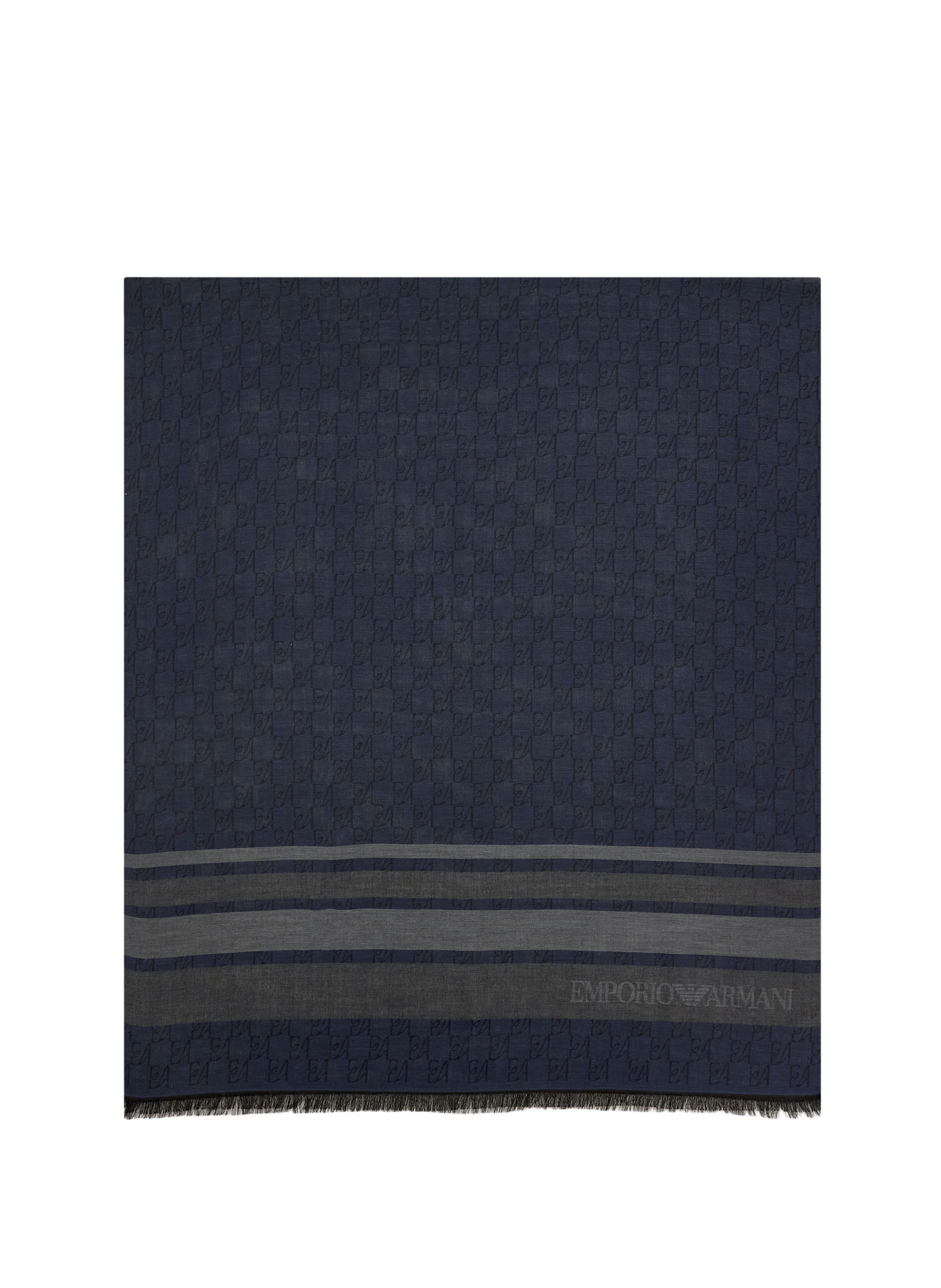 Echarpe à motif avec franges  Multicolore