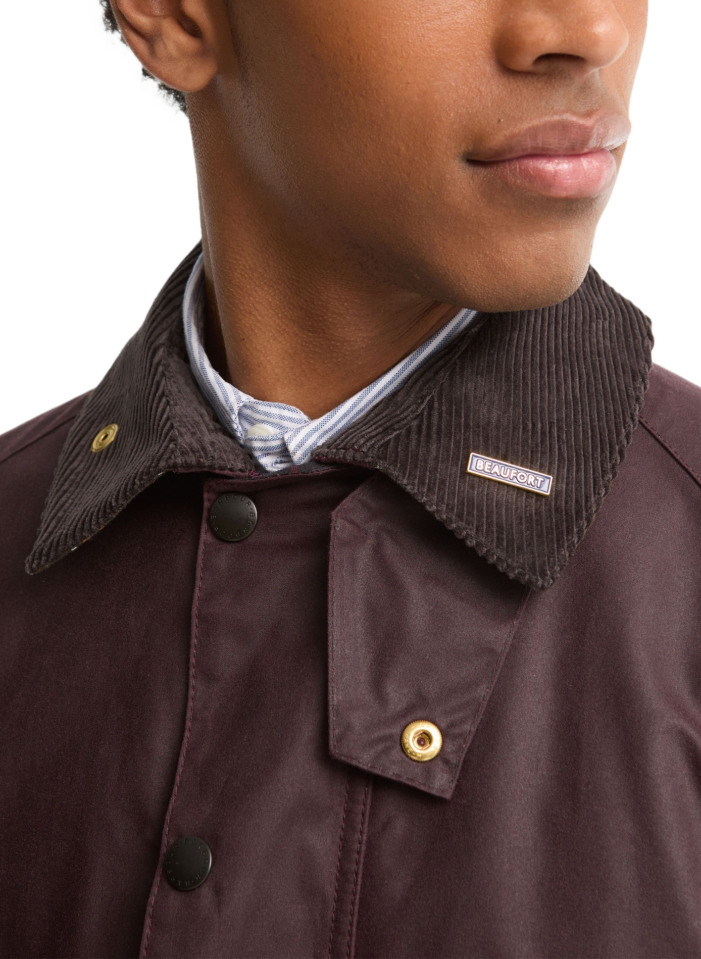 Wachsjacke Icons Beaufort aus Baumwolle BARBOUR Rot
