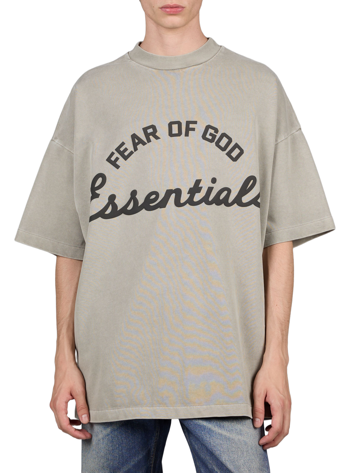 Oversized screen-printed T-shirt FEAR OF GOD ESSENTIALS Grey