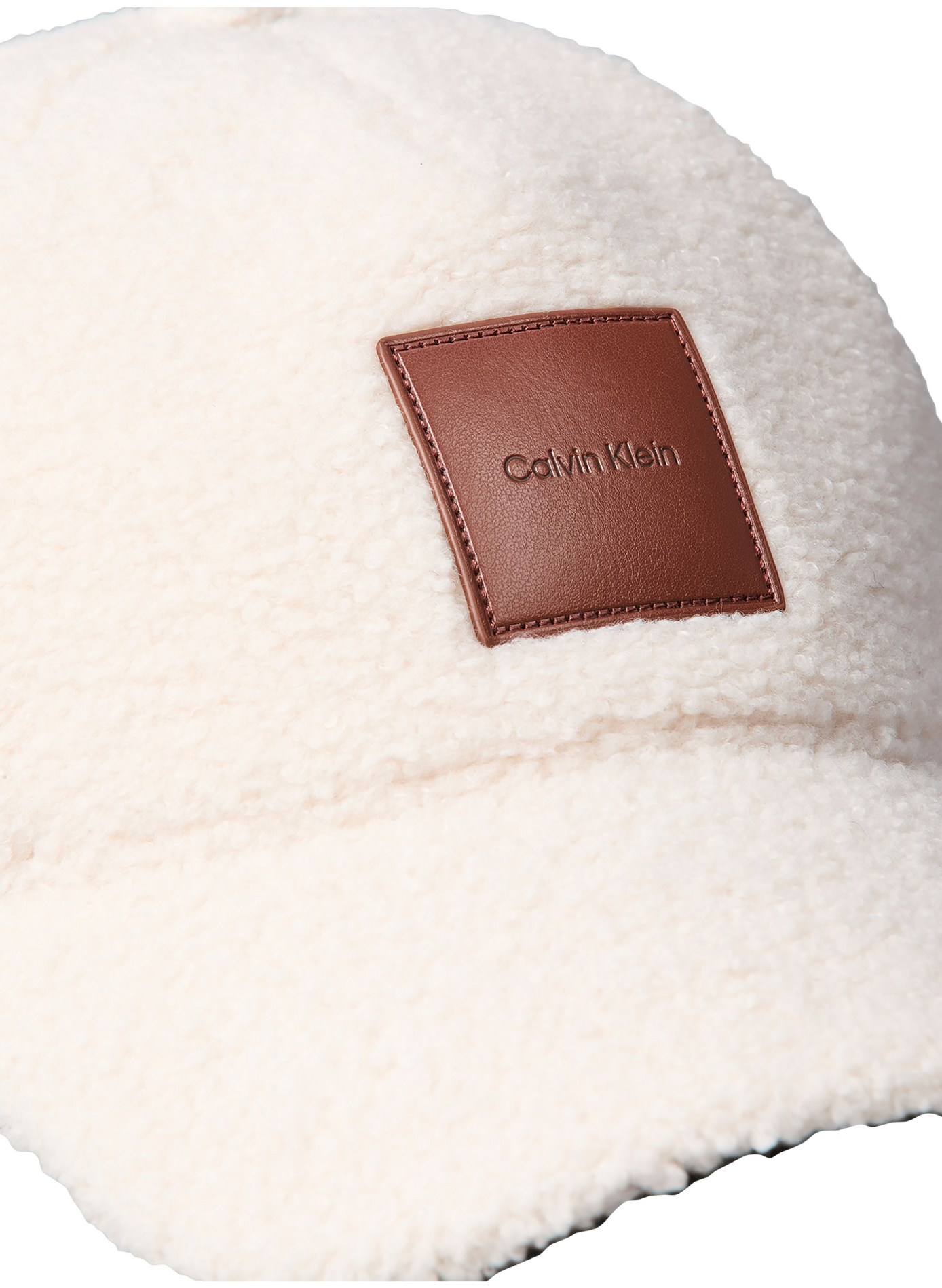 Shearling logo cap CALVIN KLEIN Beige