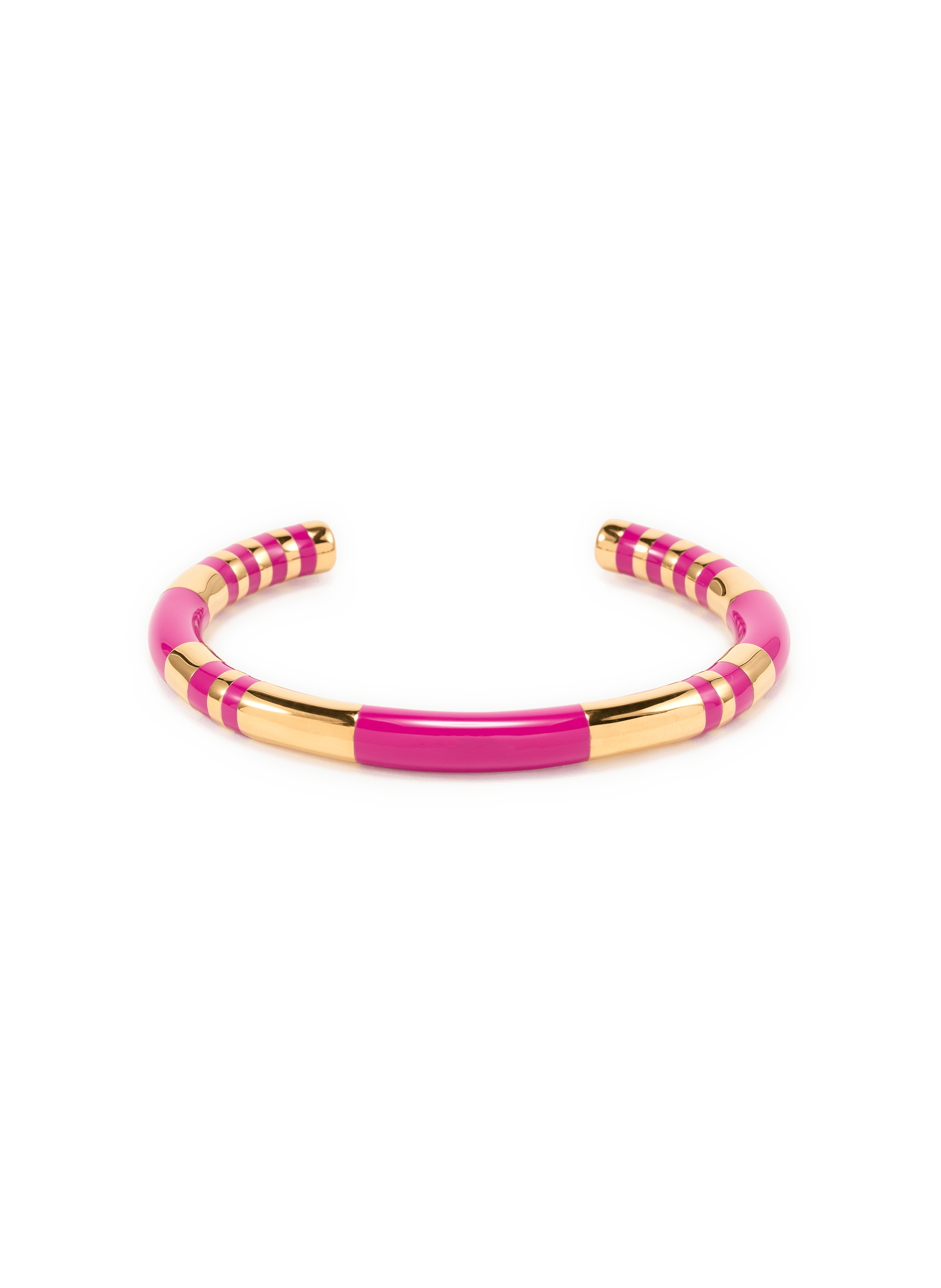 Striped bangle bracelet AURELIE BIDERMANN Pink