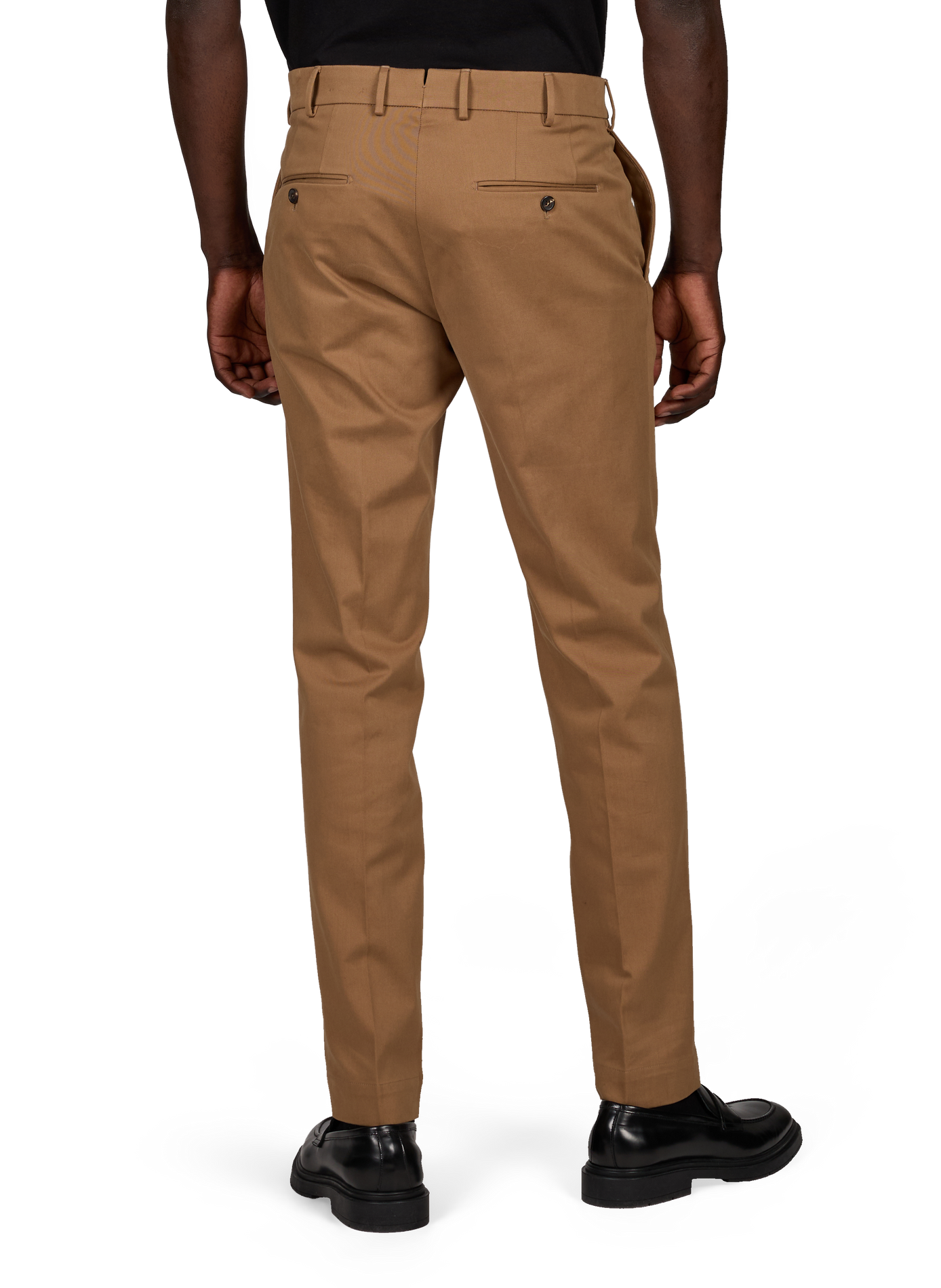 Pantalon droit à plis en coton mélangé SLOWEAR Marron