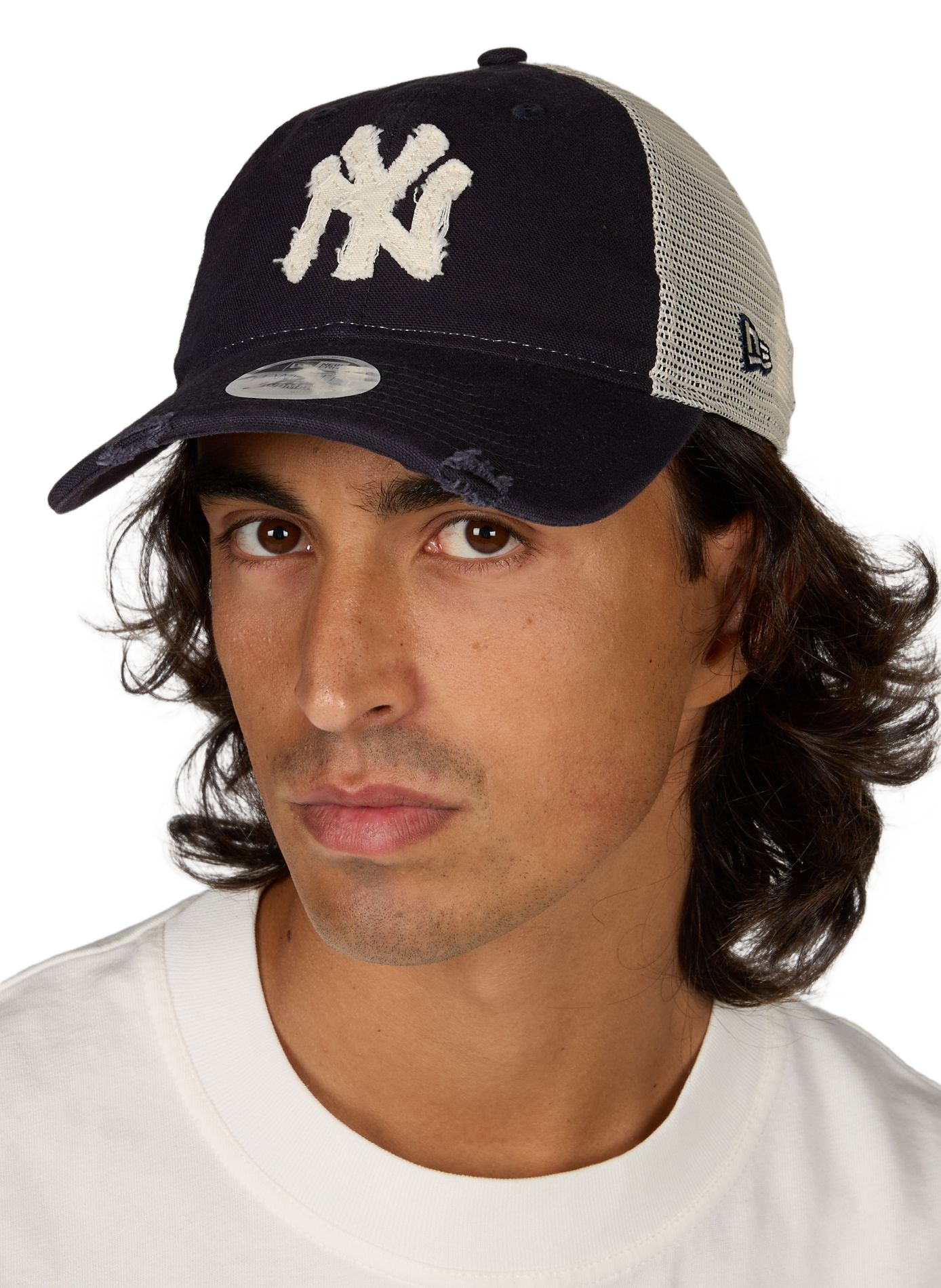 Zweifarbiges Cap mit Baumwoll-Logo NEW ERA Blau