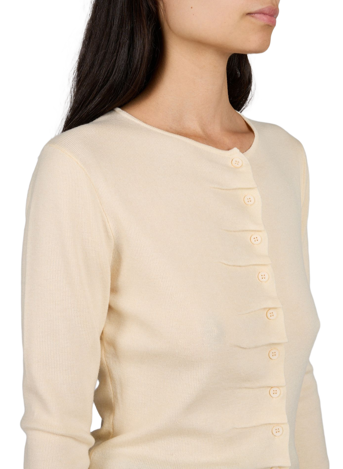 Taillierte Gamira Weste mit Rundhalsausschnitt SUNCOO Beige
