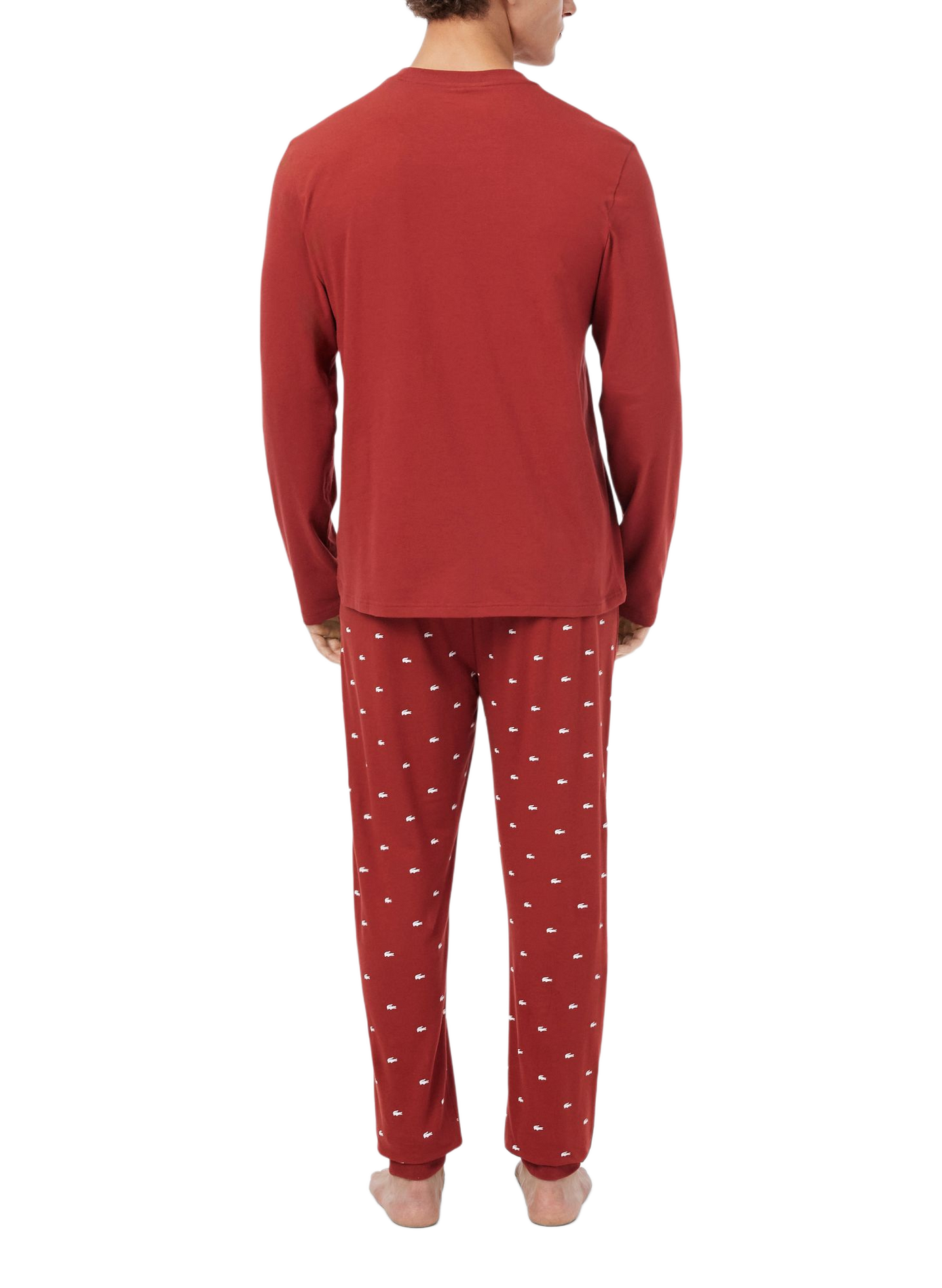 Ensemble de pyjama en coton mélangé LACOSTE Rouge