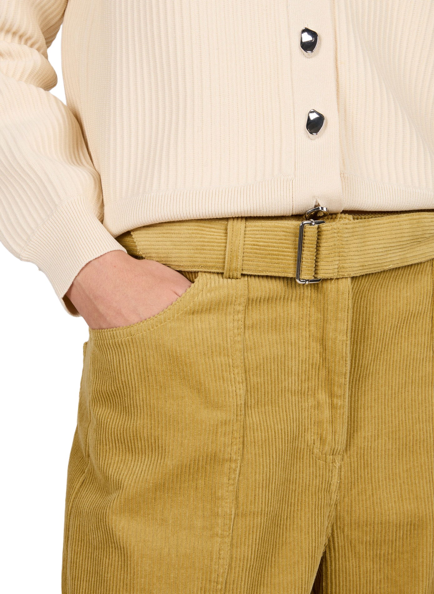Cotton trousers OBJECT Brown