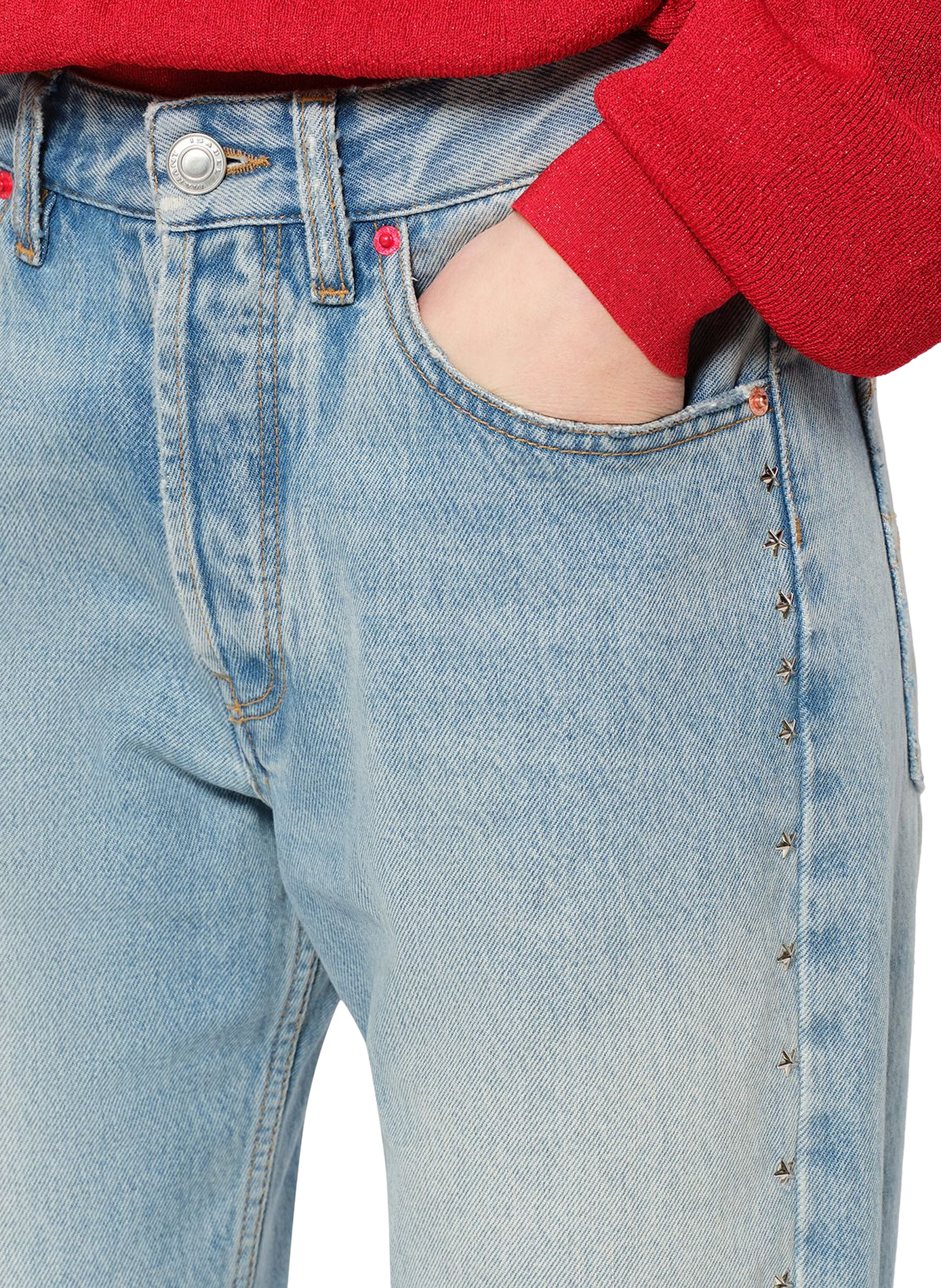 Dayali Reg jeans with star details in cotton denim ISABEL MARANT Blue