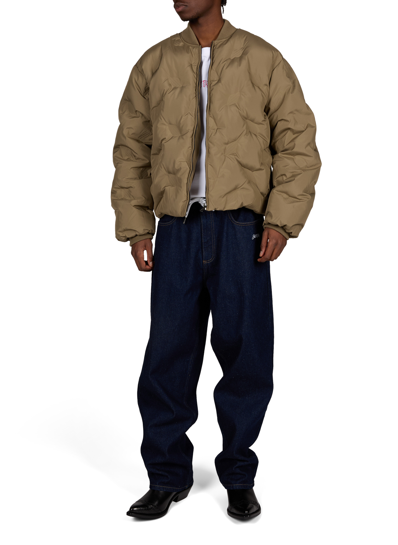 Gerade geschnittene, einfarbige Steppjacke DAILY PAPER Grau