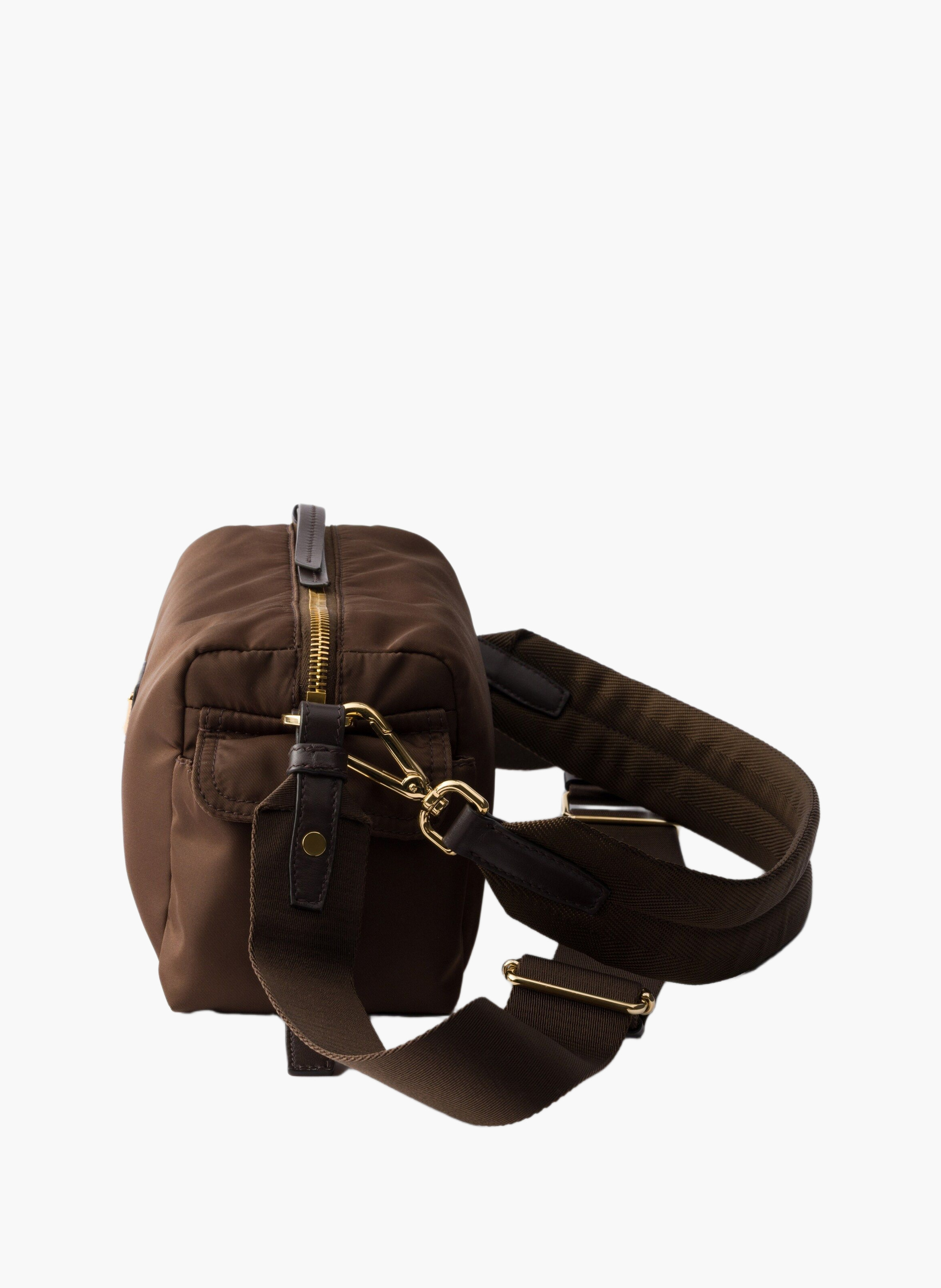 Petit sac porté épaule prada explore en re-nylon e PRADA Marron