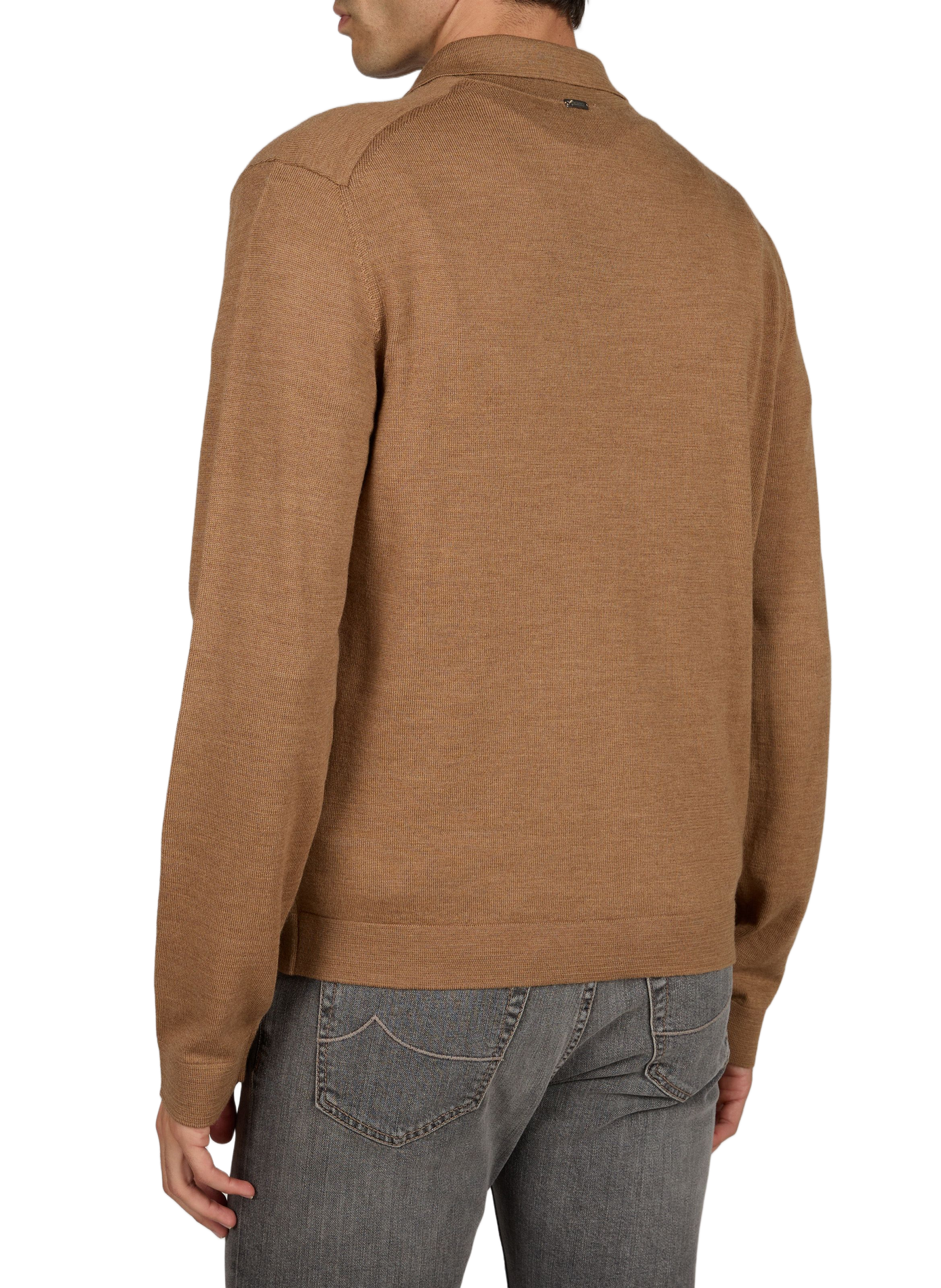 Gerade geschnittener Woll-Cardigan mit Knopfleiste HERNO Braun