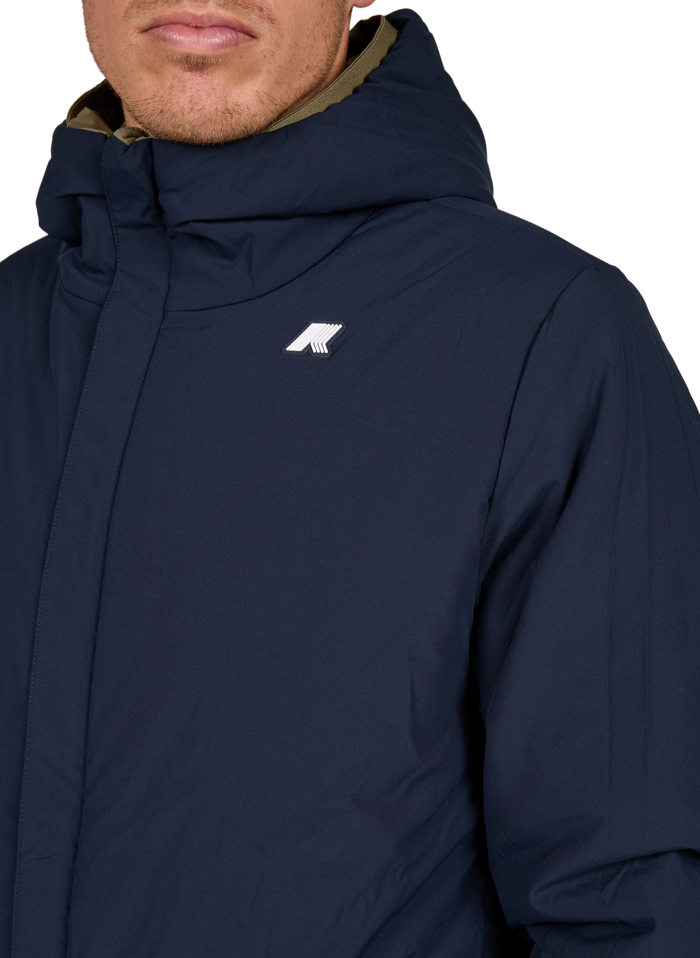 Parka réversible mi-longue Jacob St Warm K-WAY Kaki