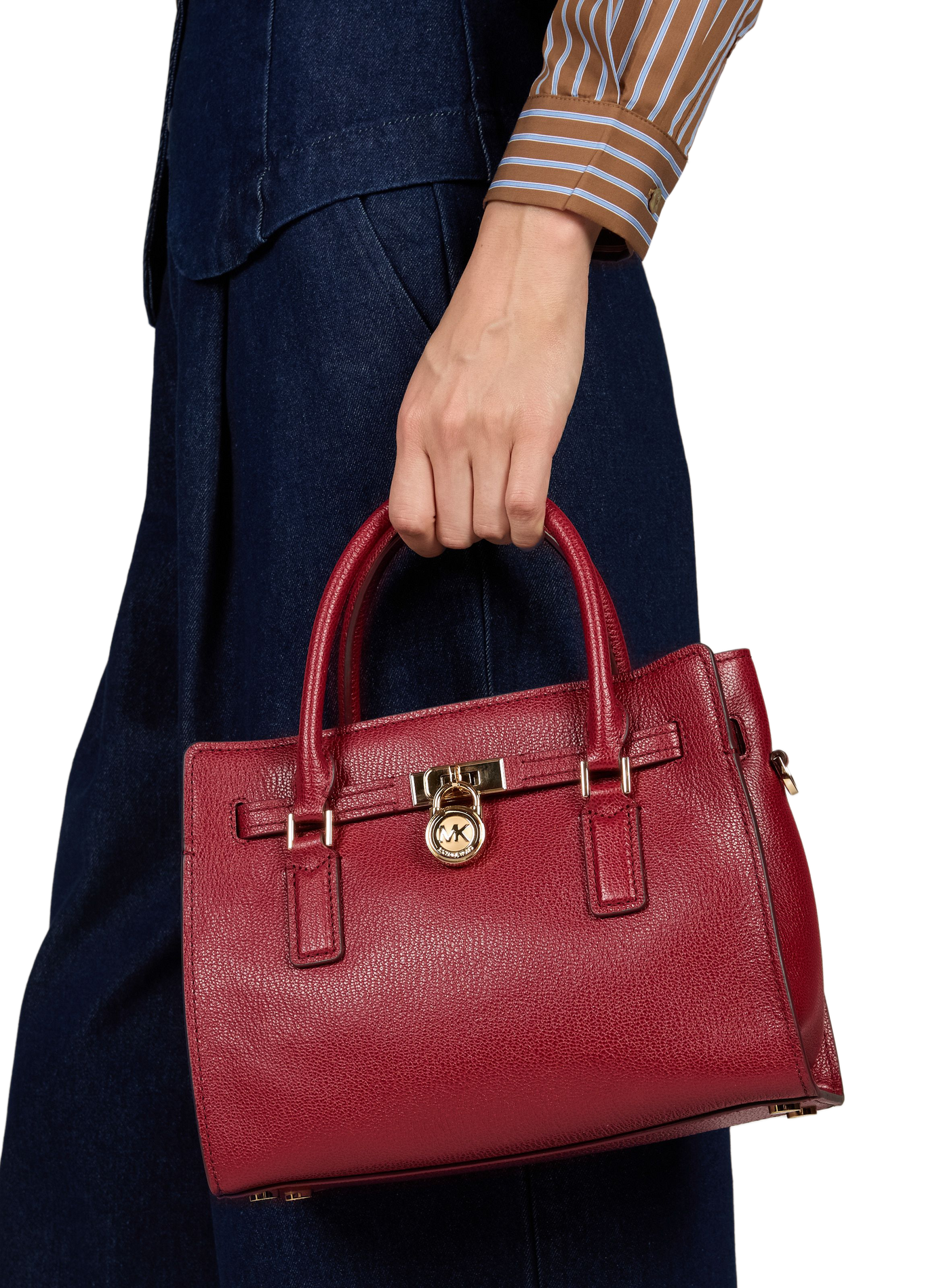 Sac à main Hamilton moderne en cuir MICHAEL KORS Rouge