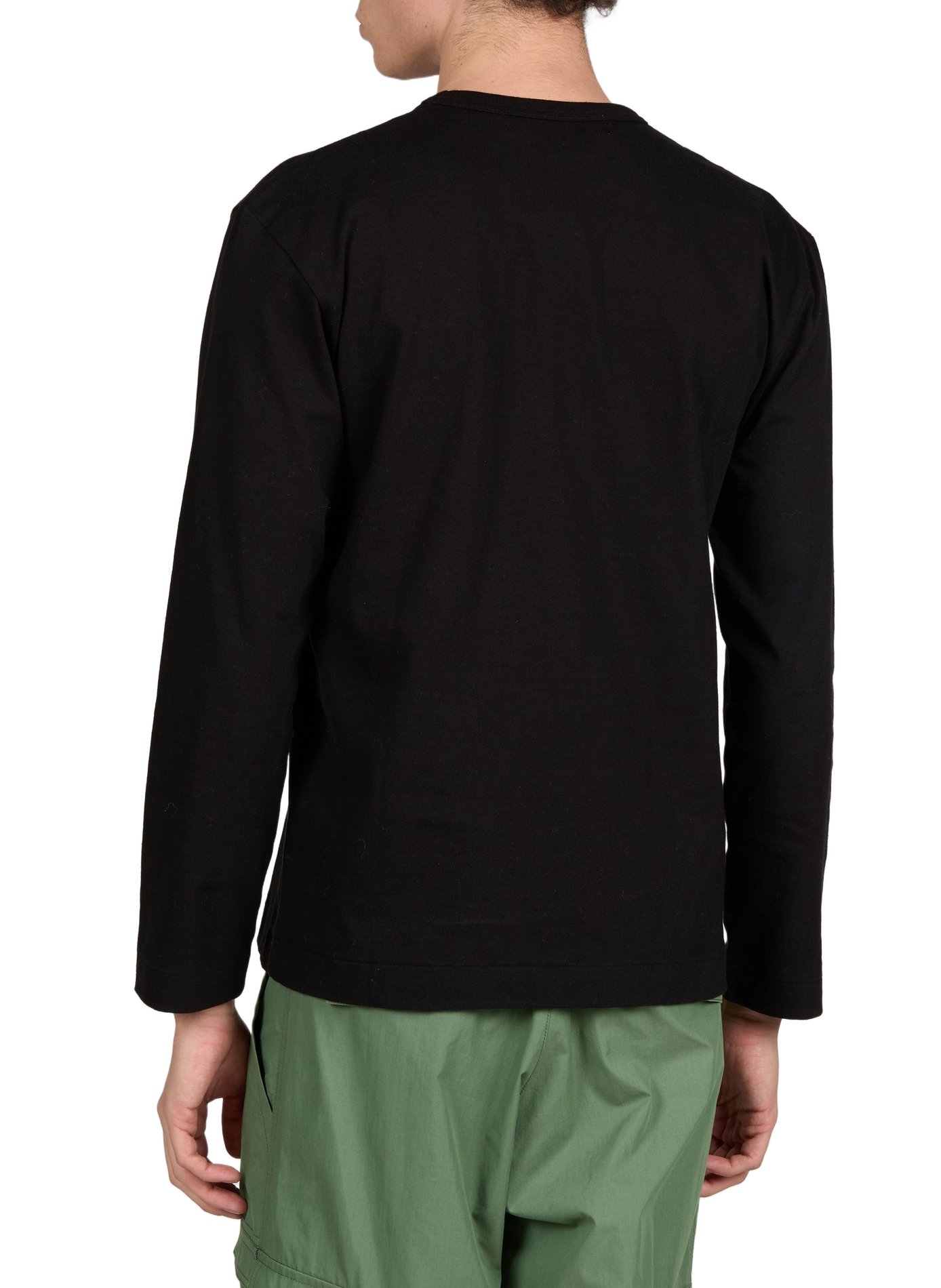 T-Shirt mit Rundhalsausschnitt und Stickerei aus Baumwolle COMME DES GARCONS PLAY Schwarz