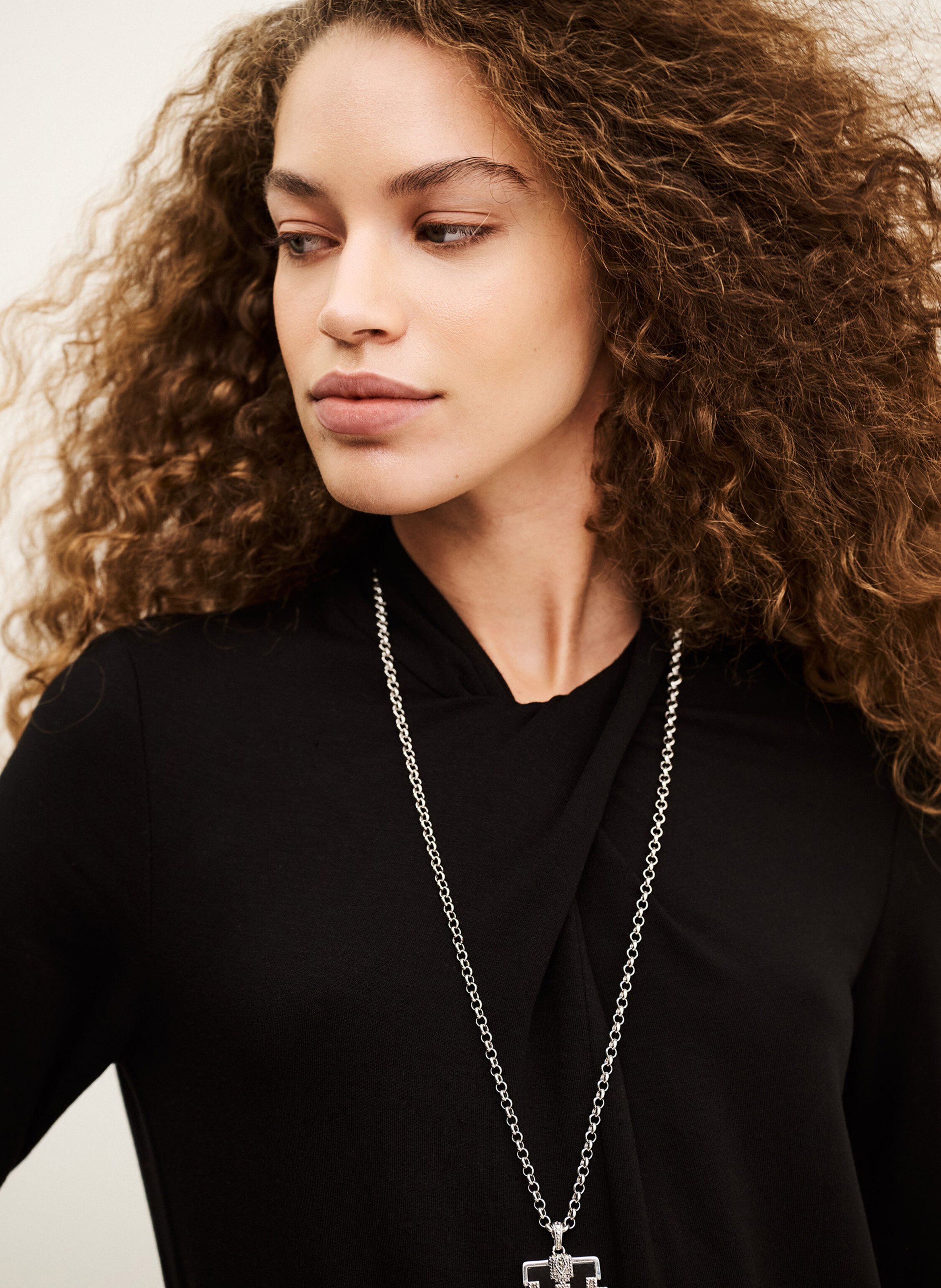 Robe longue drapée unie jema BA&SH Noir