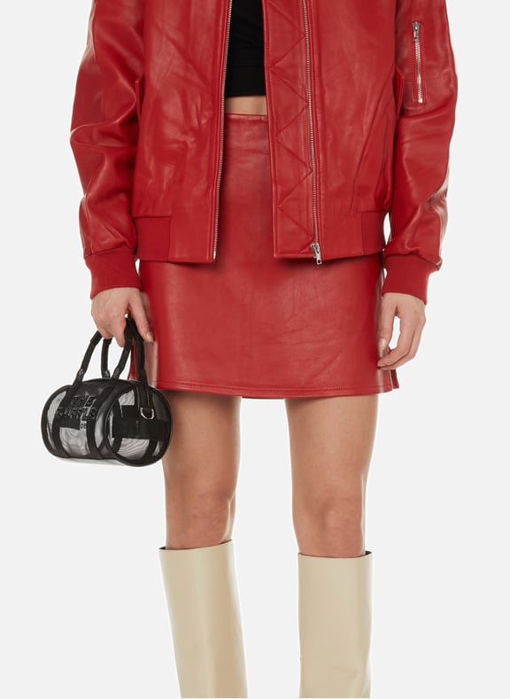 Leather skirt Red by SAISON 1865 SAISON 1865 Leather skirt Red