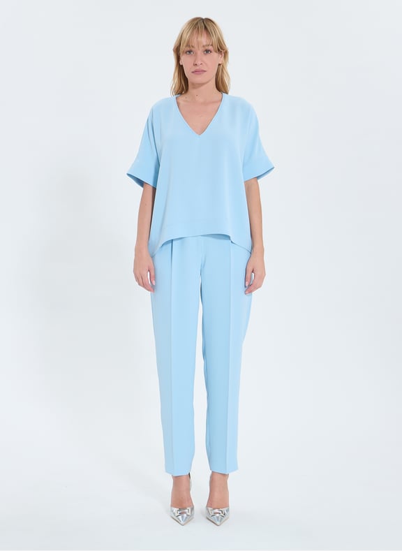 Top bleu ciel droit - timma Bleu by ZAPA ZAPA Top bleu ciel droit - timma Bleu