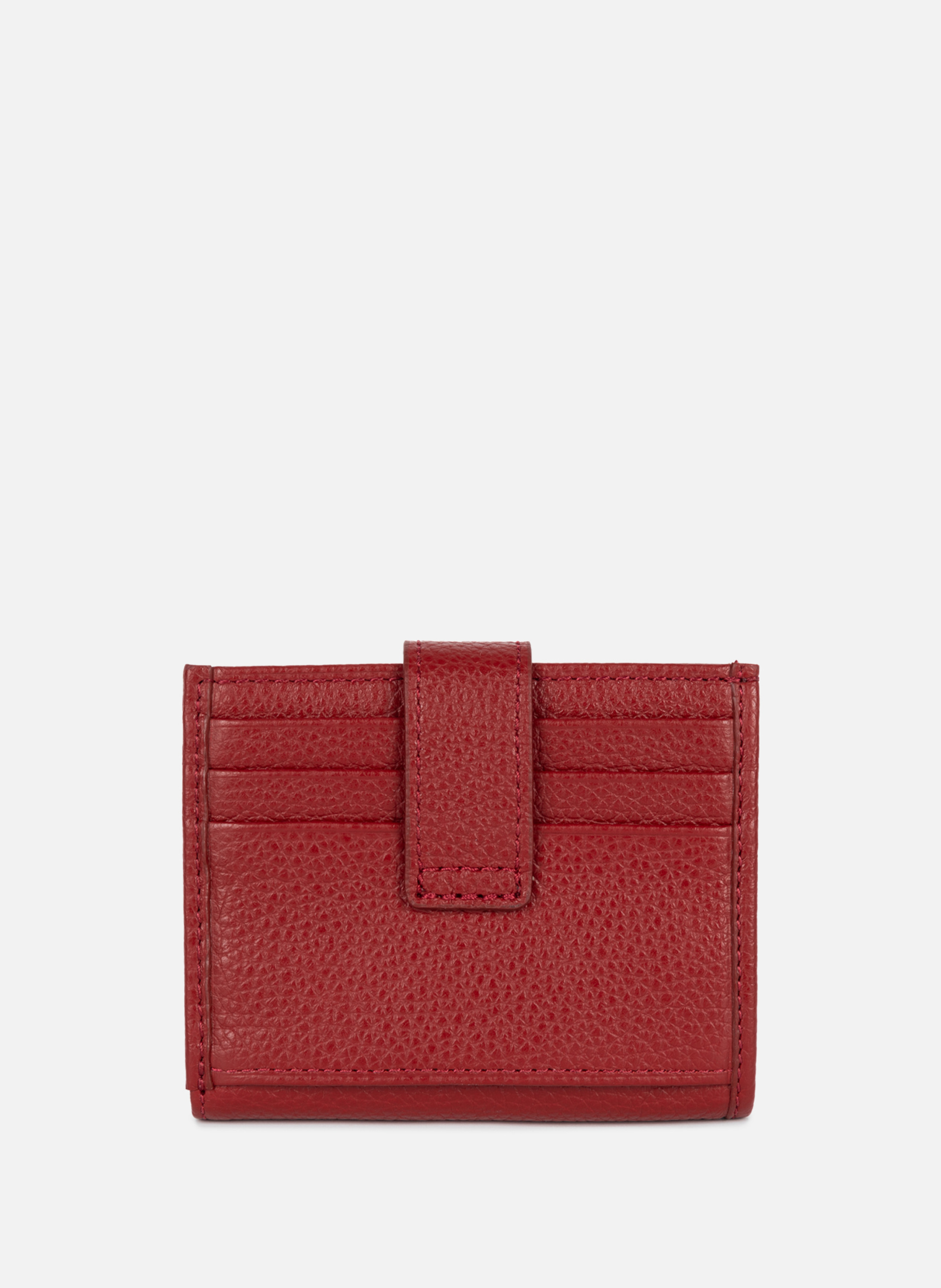 Card holder - Foulonné PM LANCASTER Red