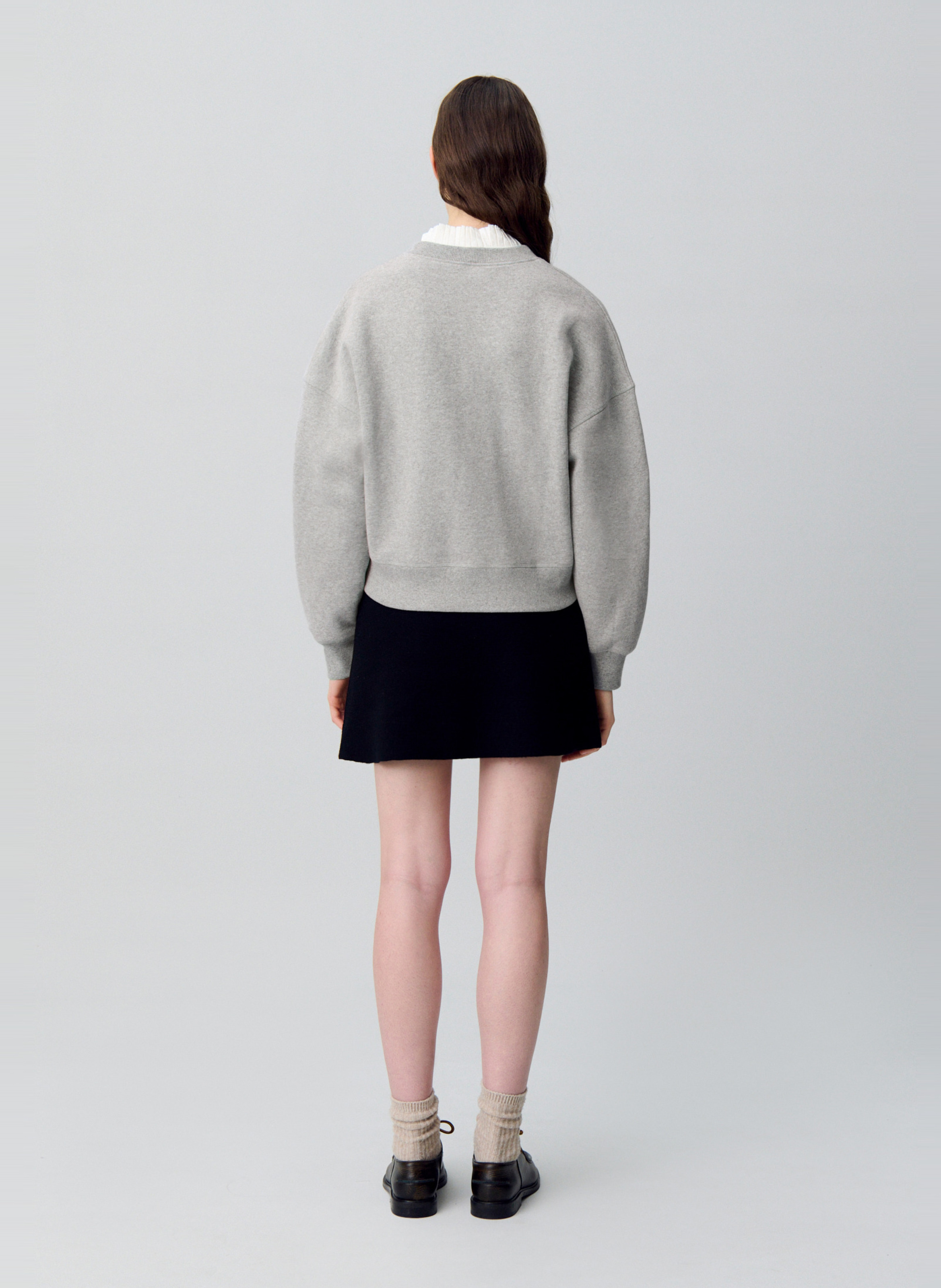 Sweat oversize en coton mélangé tifany CLAUDIE PIERLOT Gris