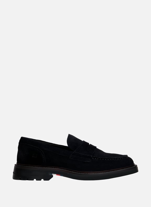 Mocassins en cuir suédé Bleu by TOMMY HILFIGER TOMMY HILFIGER Mocassins en cuir suédé Bleu