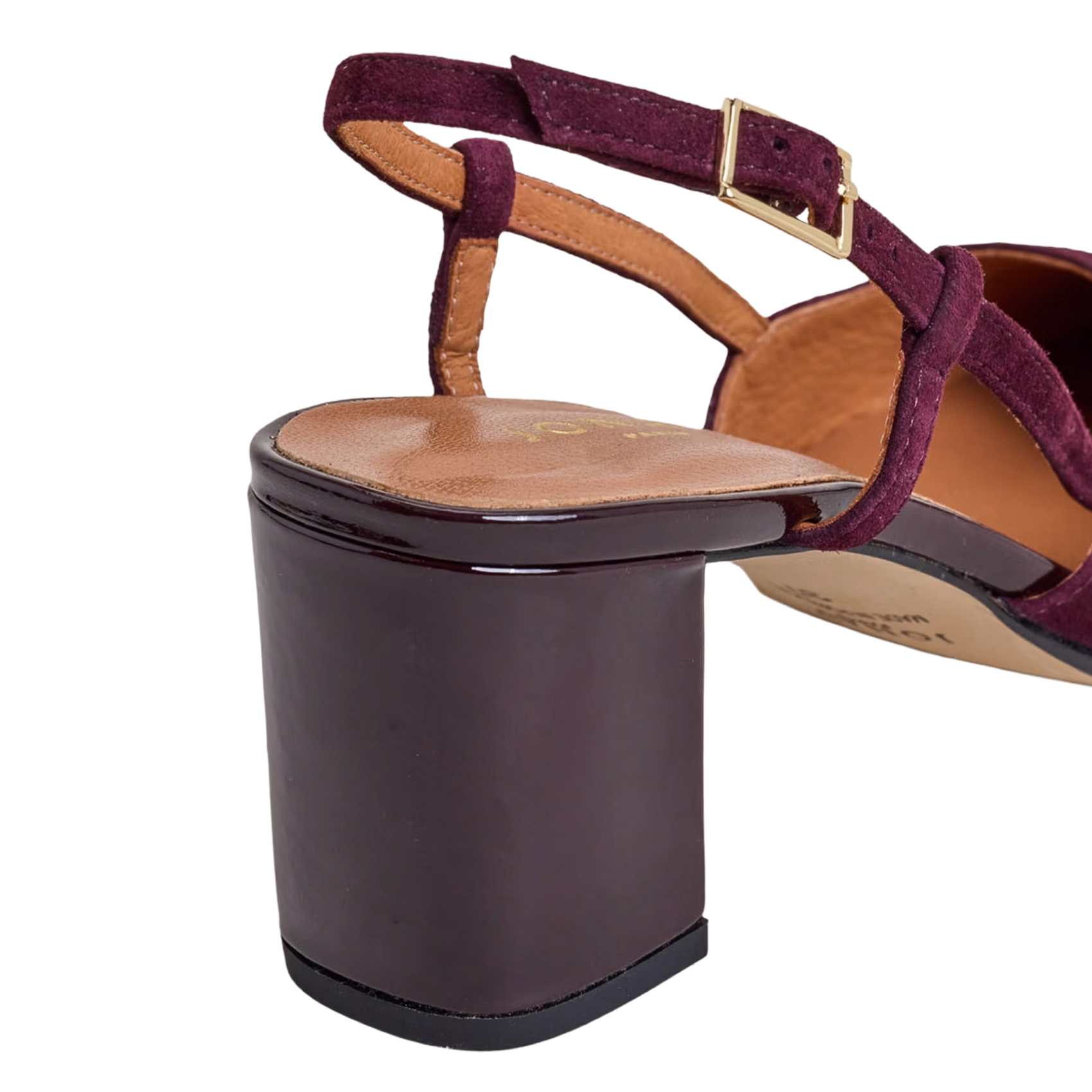 Slingbacks en cuir bi-matière dhapop JONAK Rouge