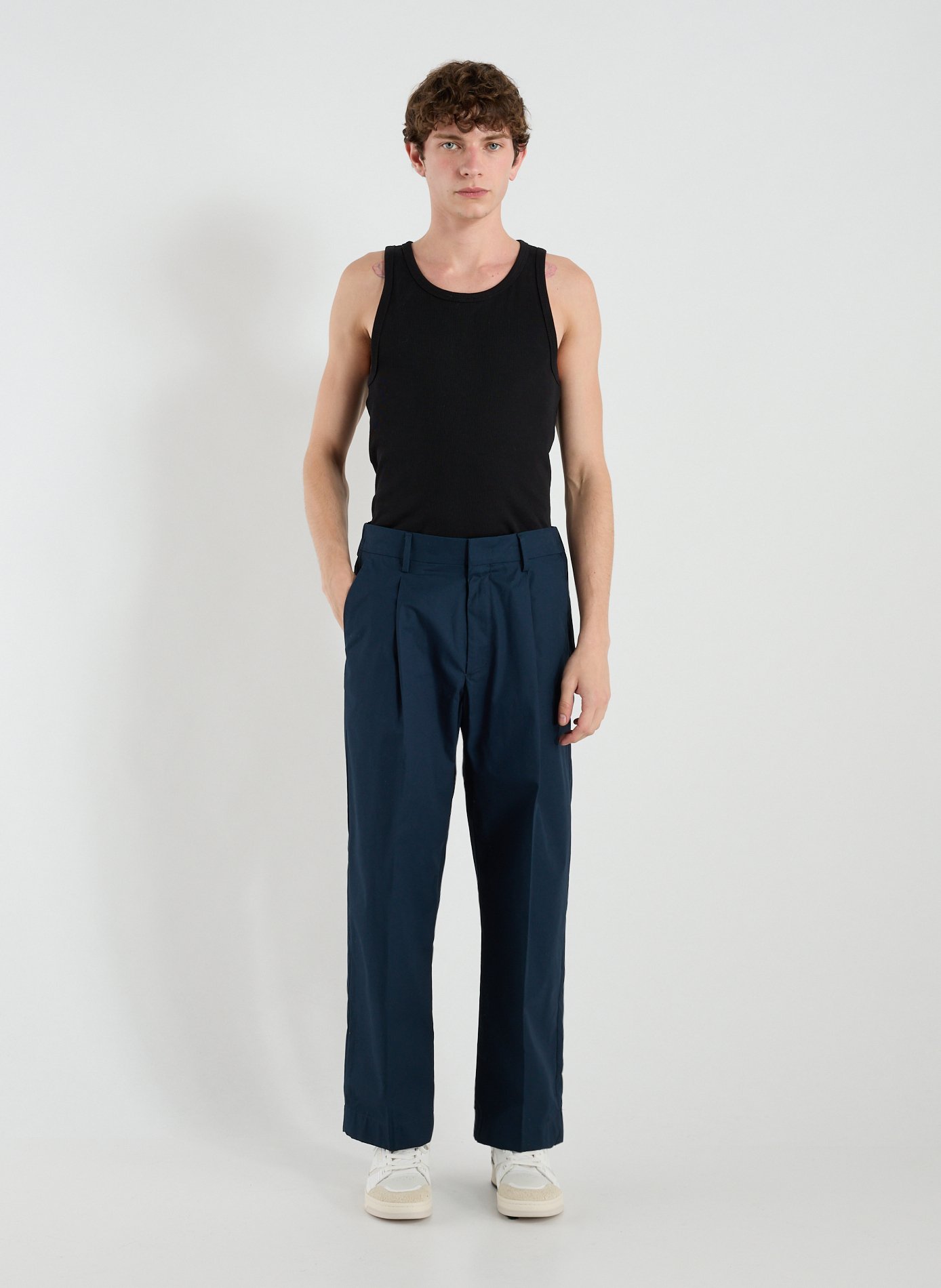 Straight cotton trousers NN.07 Blue