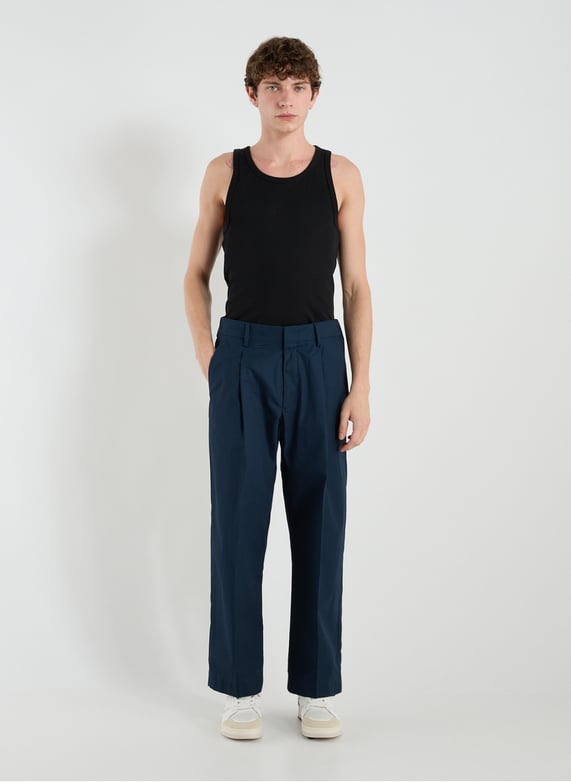 Pantalon droit en coton | Bleu by NN.07 Pantalon droit en coton Bleu