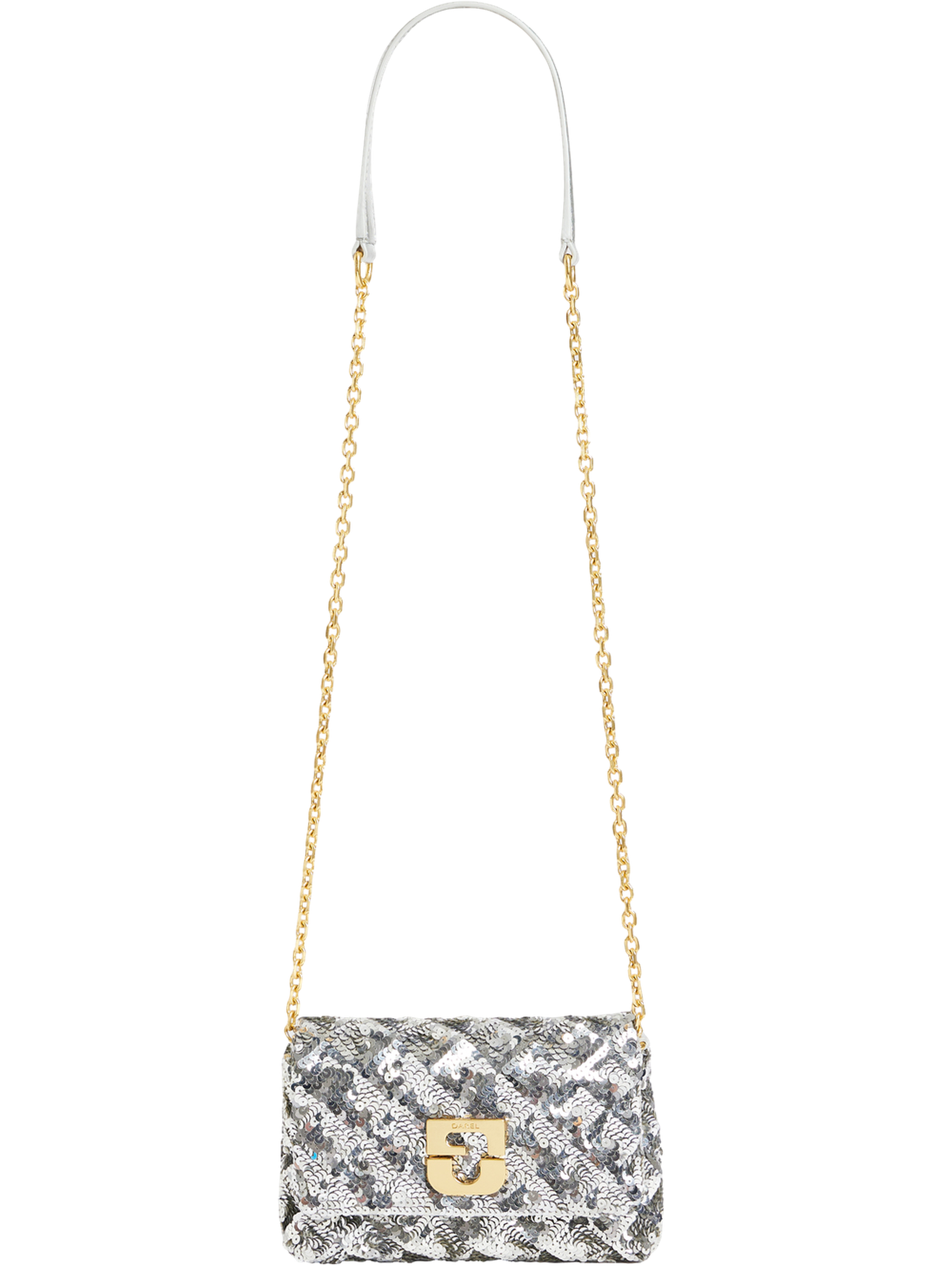 GERARD DAREL Mini sac porté travers en sequin - le mini fanny Argent