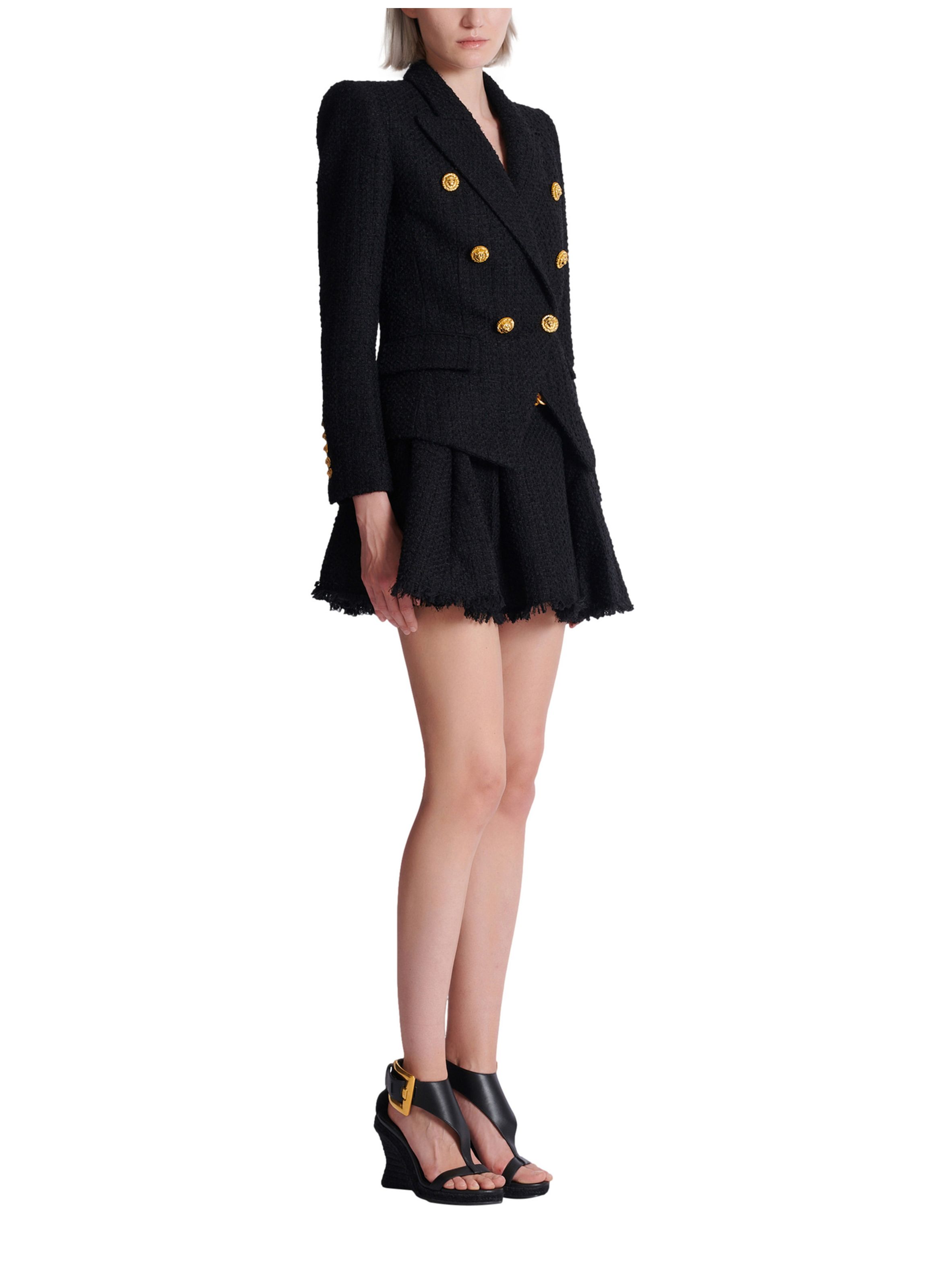 Veste 6 boutons en tweed BALMAIN Noir