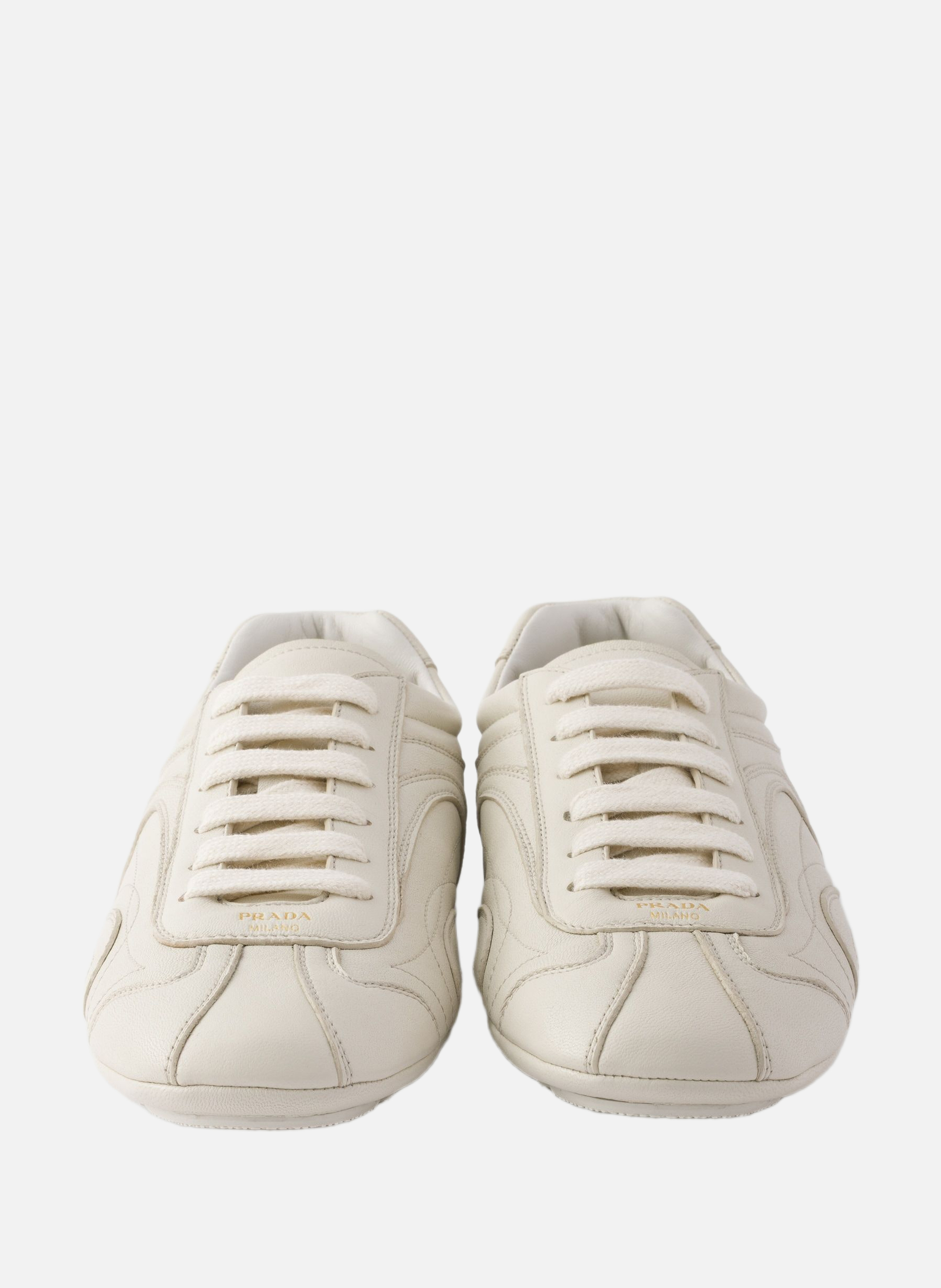 Baskets en cuir nappa montecarlo re-edition 2005 PRADA Beige