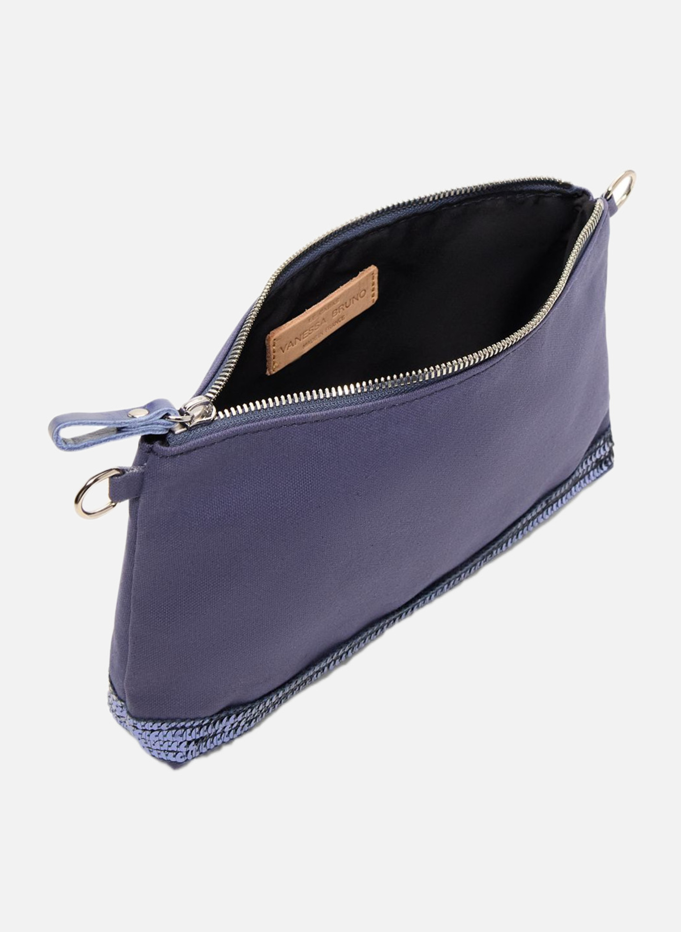 Pochette zippée en toile VANESSA BRUNO Bleu