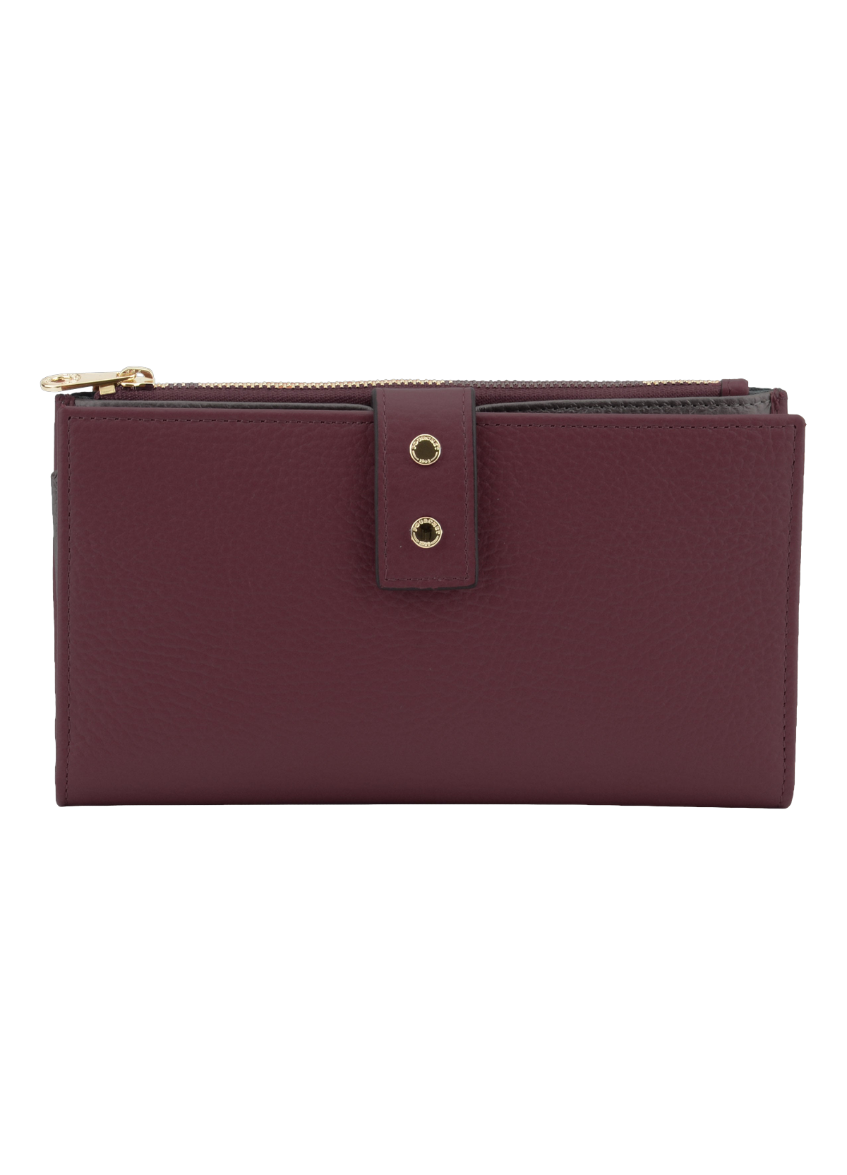 Hebdo | portefeuille compagnon gm en cuir de veau grainé POURCHET Rouge