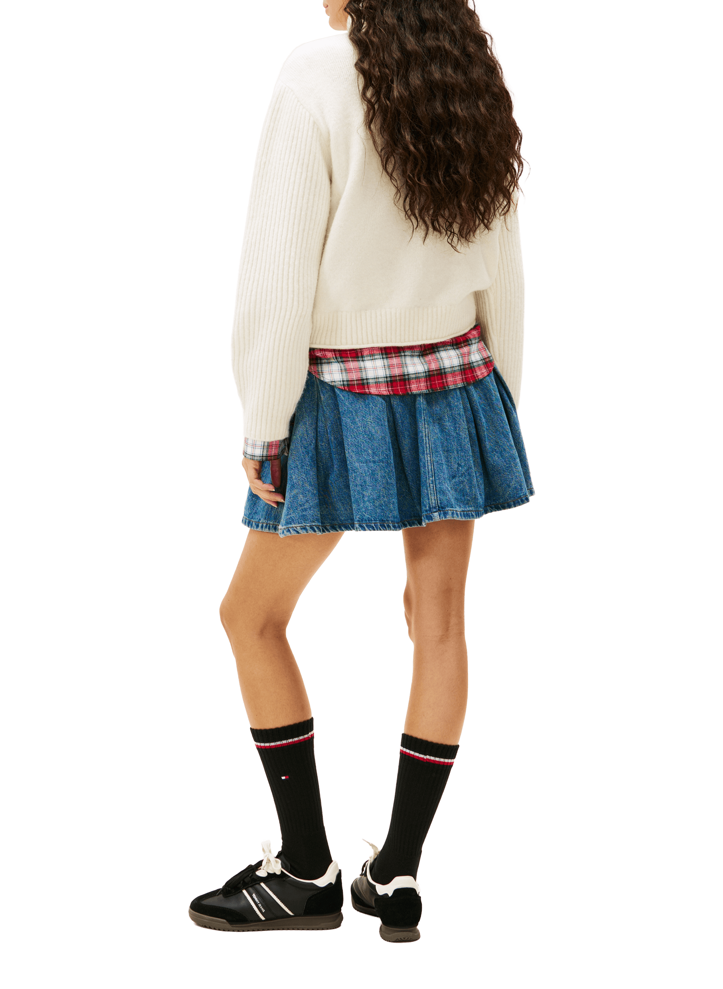 Pull côtelé à logo TOMMY HILFIGER Beige