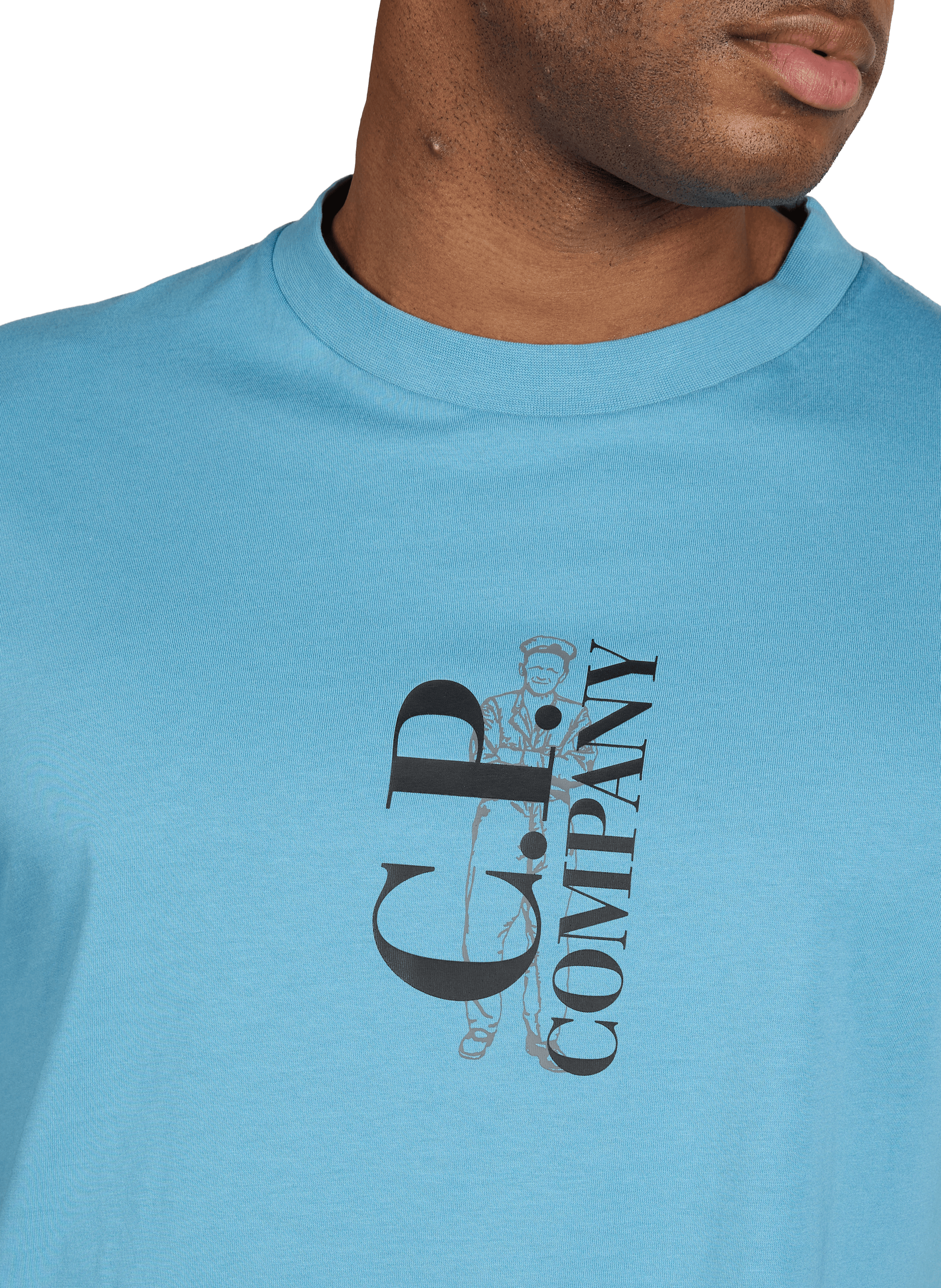 Classic Cotton T-Shirt CP COMPANY Blue
