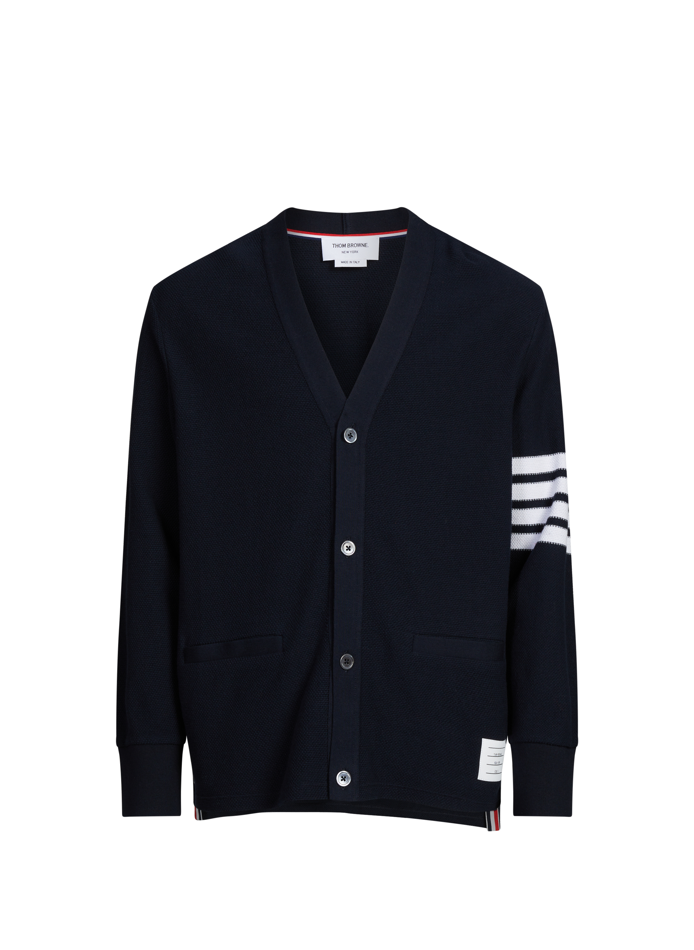 Cotton cardigan THOM BROWNE Blue