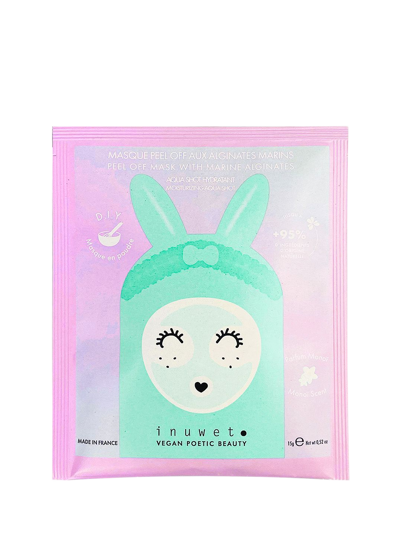 Masque en poudre peel-off - Aqua shot parfum Monoï INUWET No color