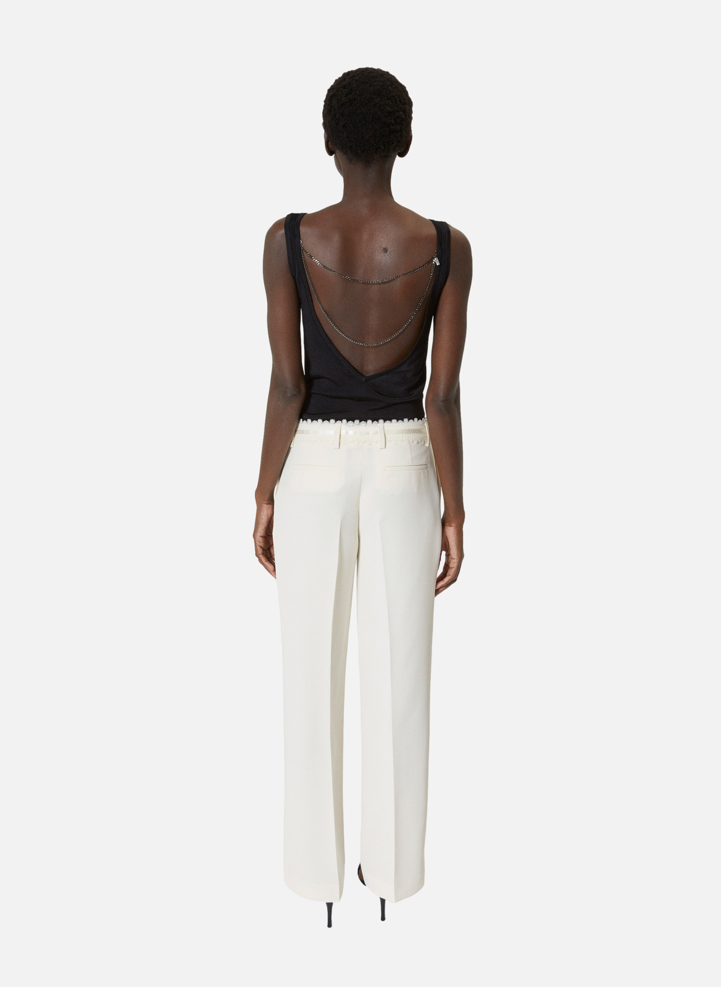 Pantalon tailleur large THE KOOPLES Blanc